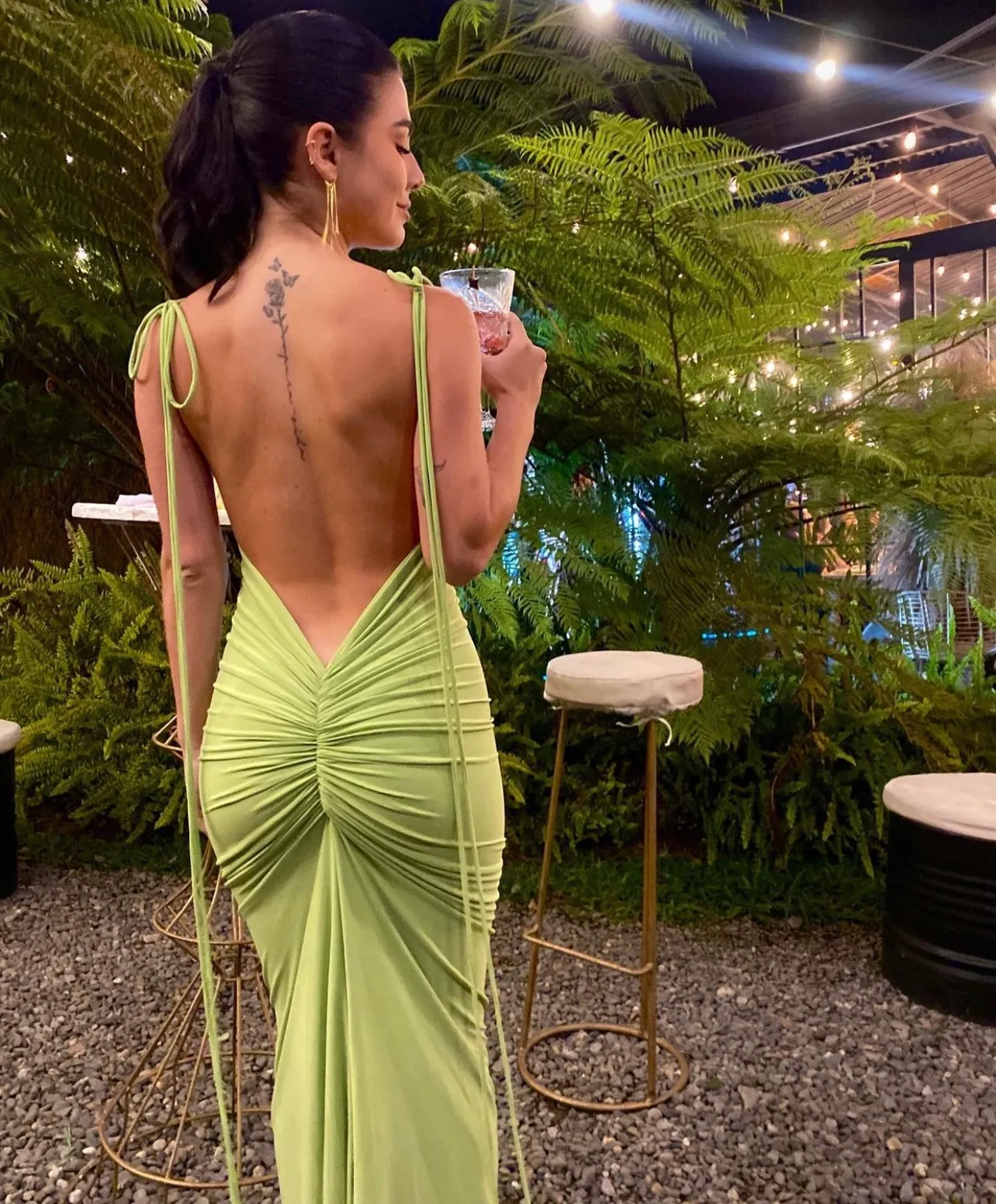 MELANI Azari Dress - Lime Green (HIRE)
