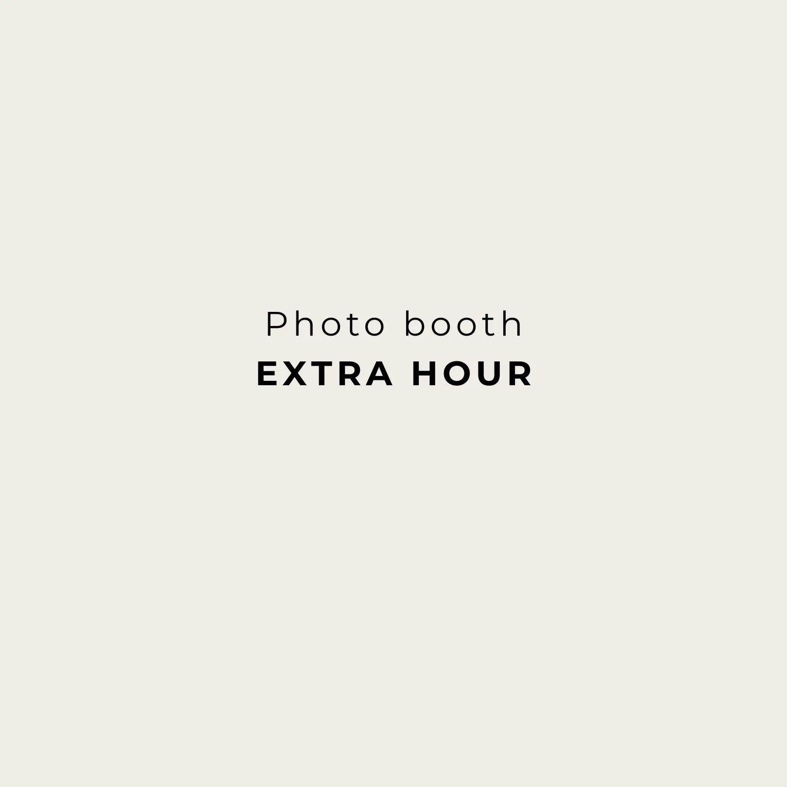 Photo Booth - Extra Hours