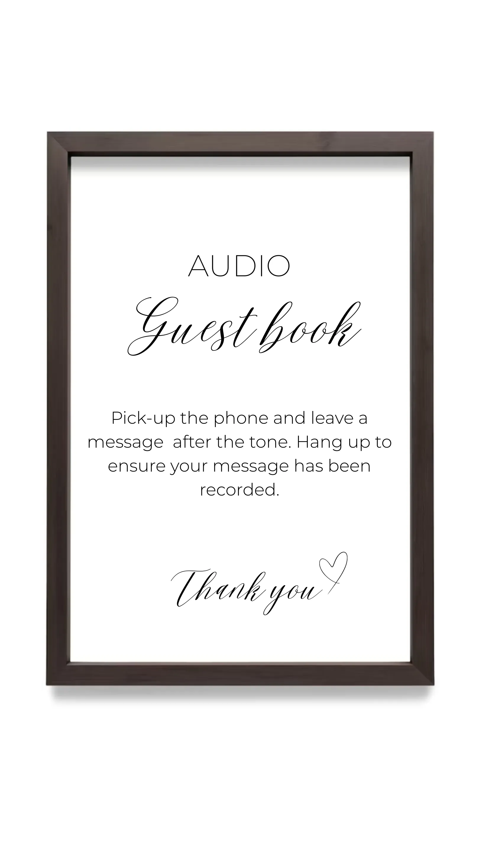 Audio Guest Book - Standard Frame