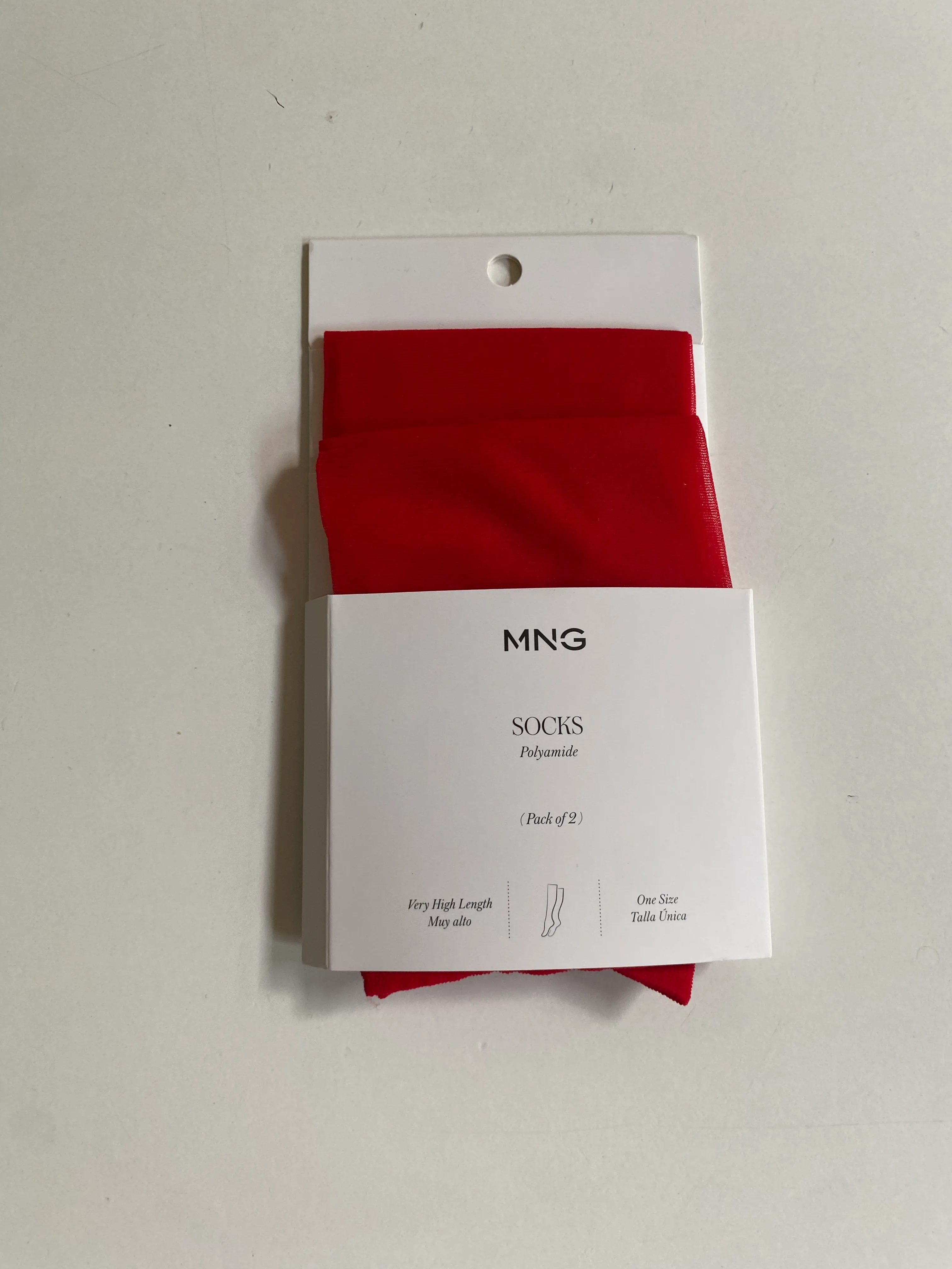 Mango Very High Length Socks Red – One Size