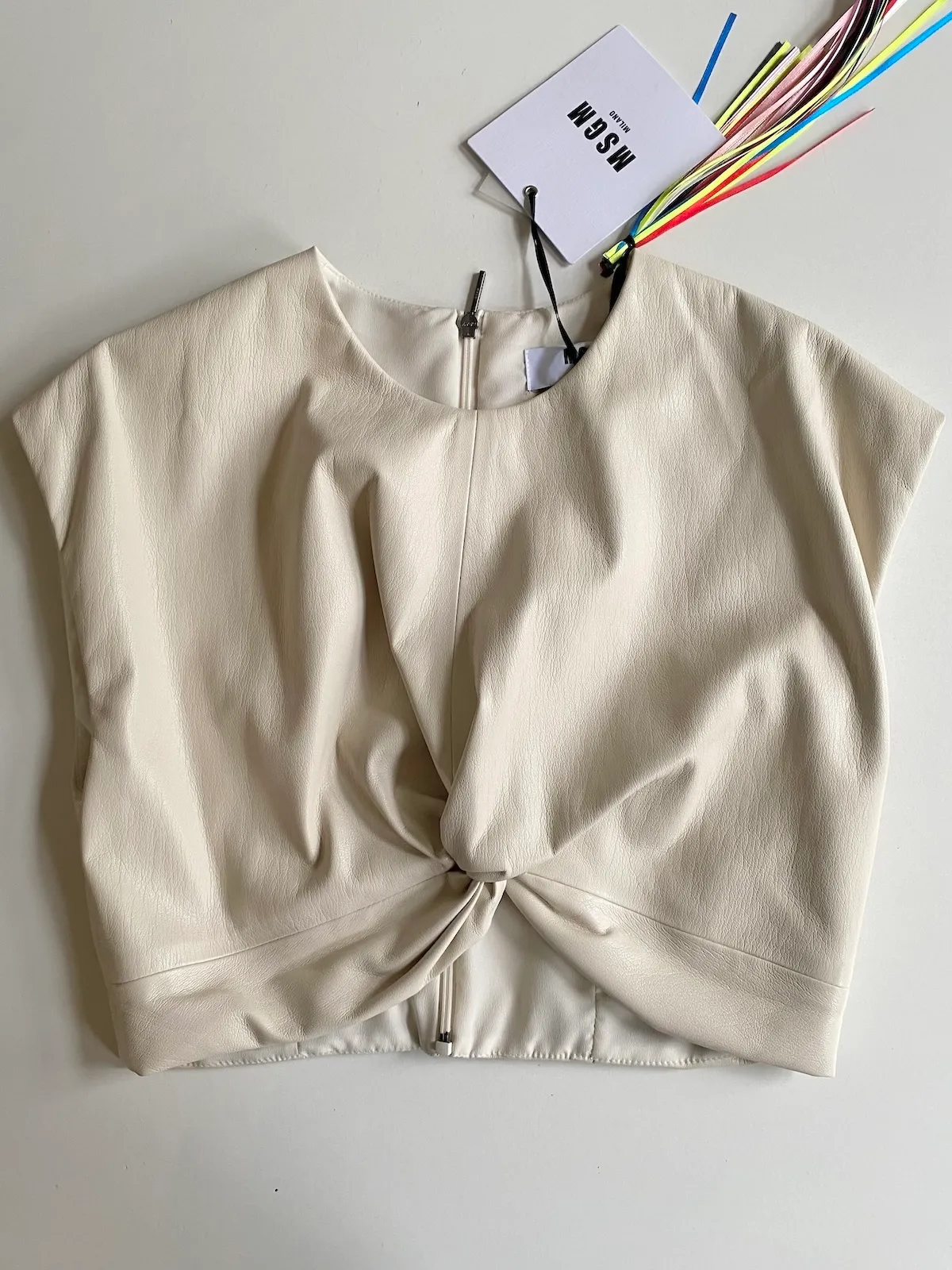 MSGM Faux-leather Top — EUR 36/ IT40