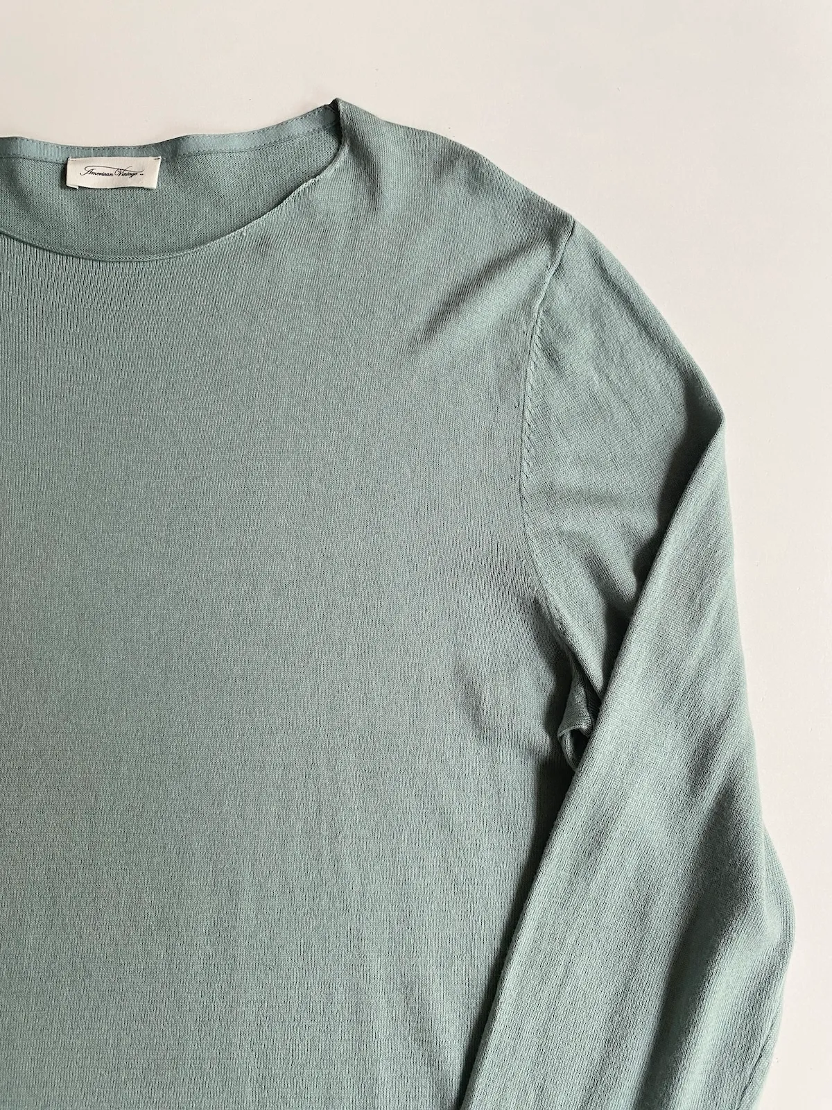 American Vintage Knit Longsleeve Sage Green — L