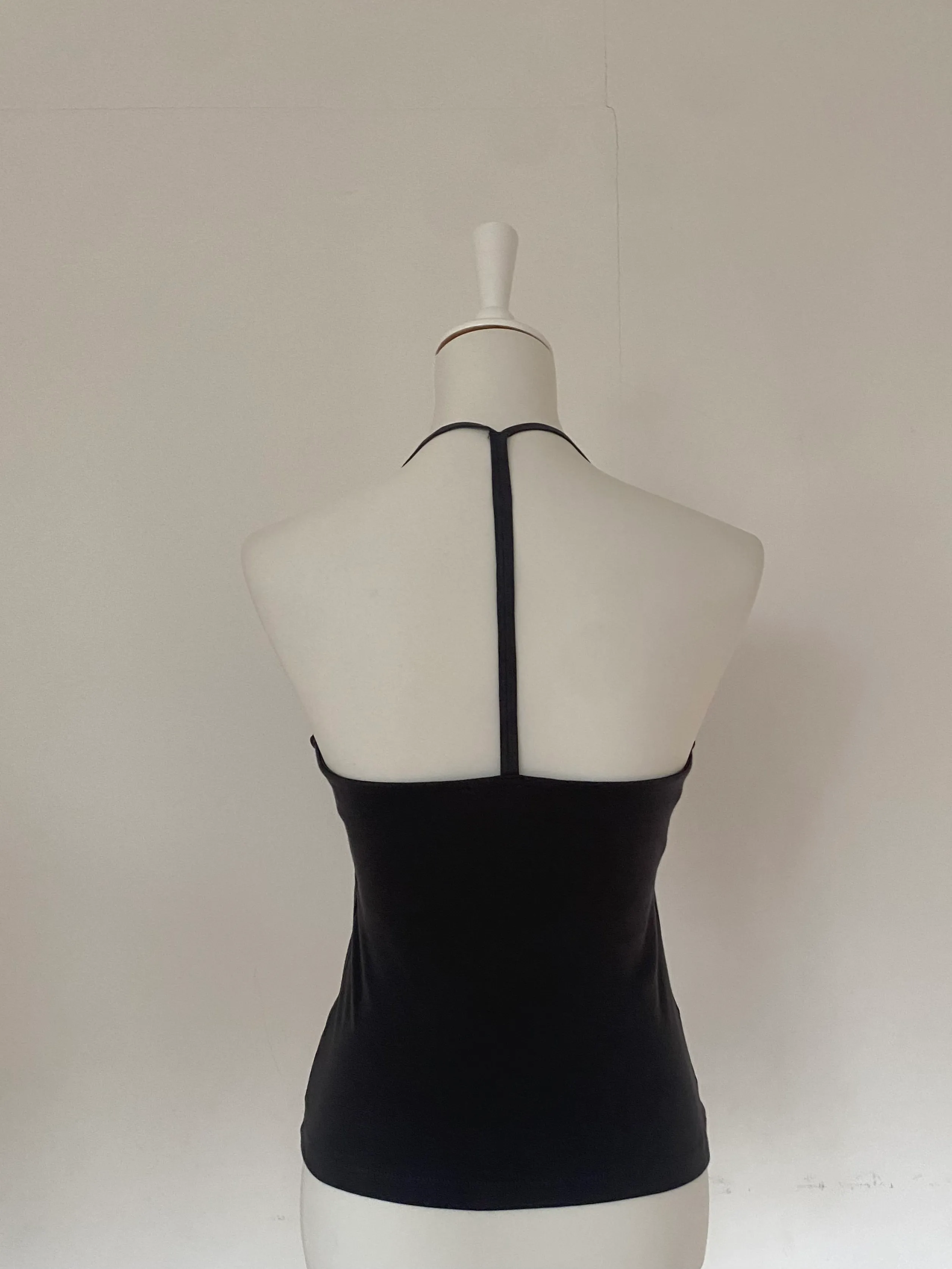 Mango Open Back Top Anthracite Size M 