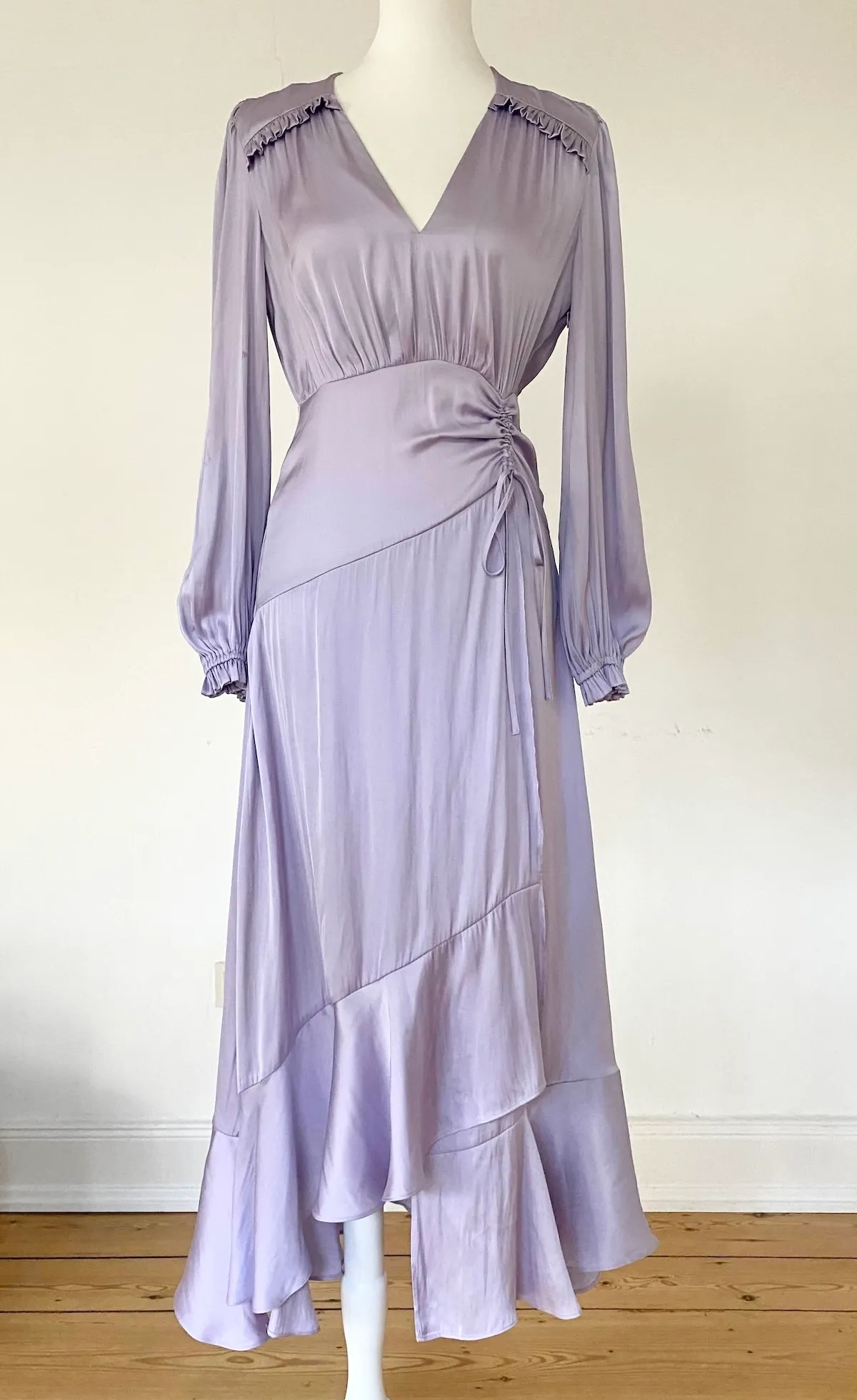 Maje Satin Dress Purple — Size 36