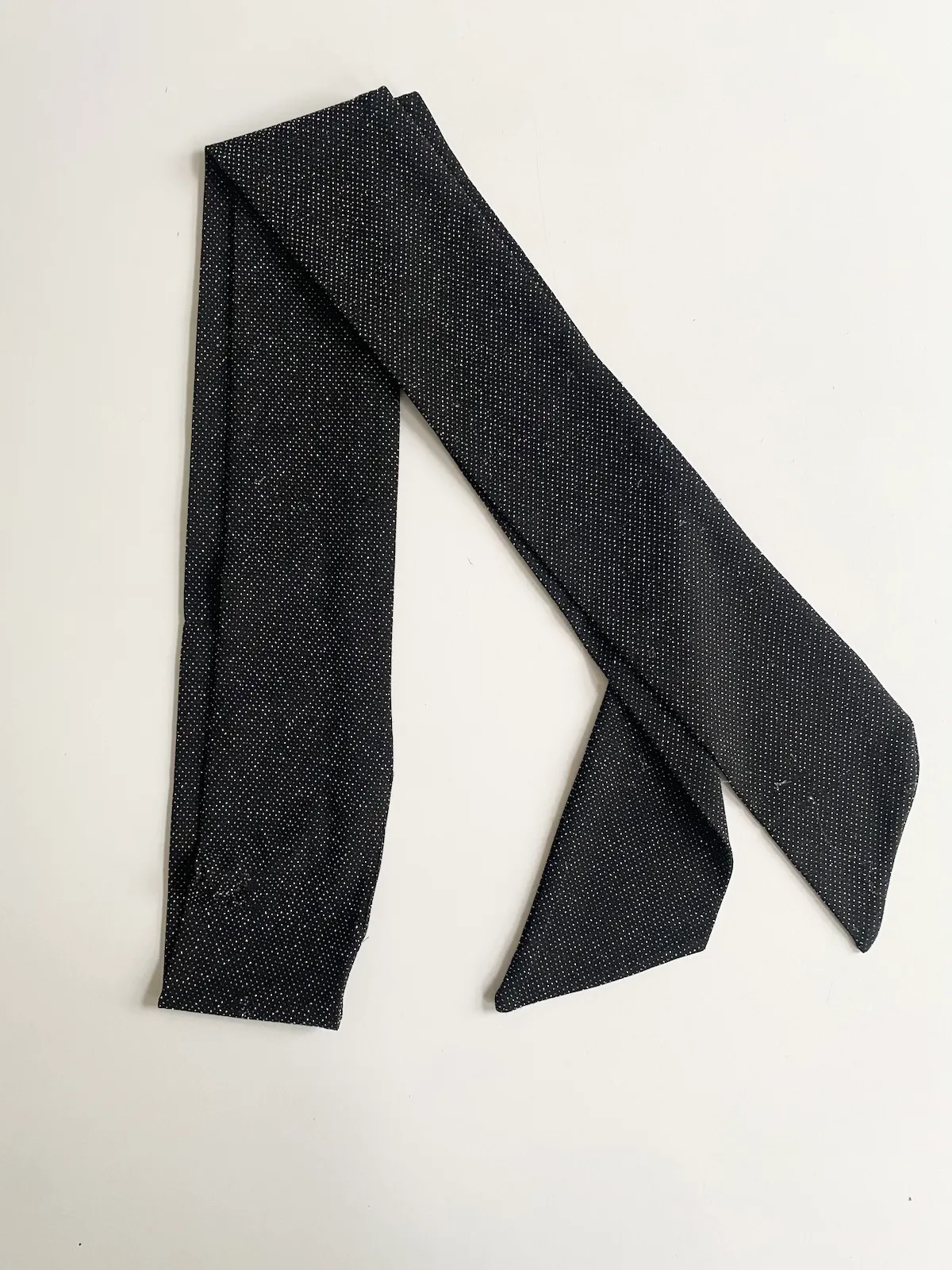 Zara Thin Scarf Black Metallic 