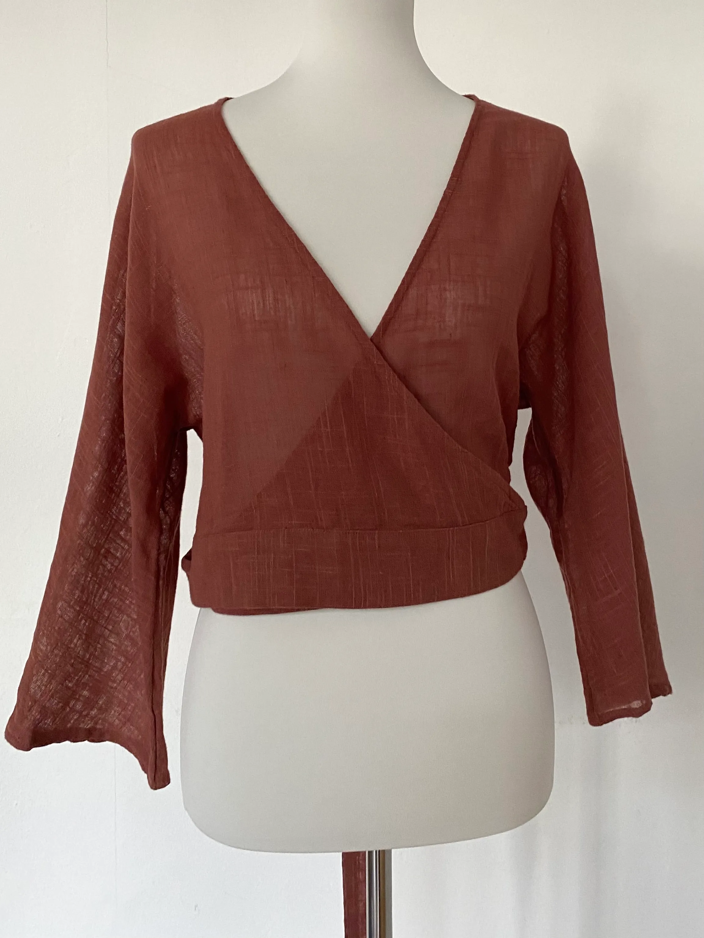 Le Ger Wrap Shirt Bordeaux EUR 38