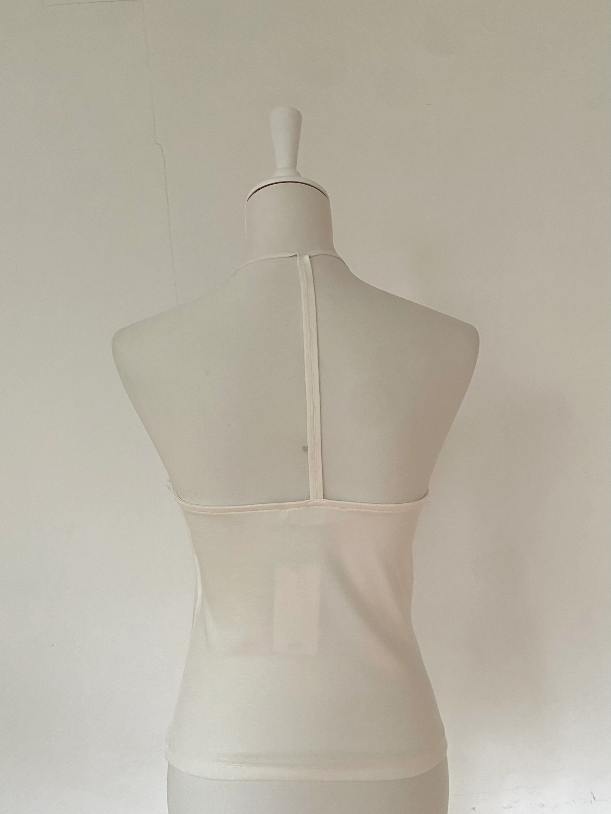 Mango Open Back Top White Size M 