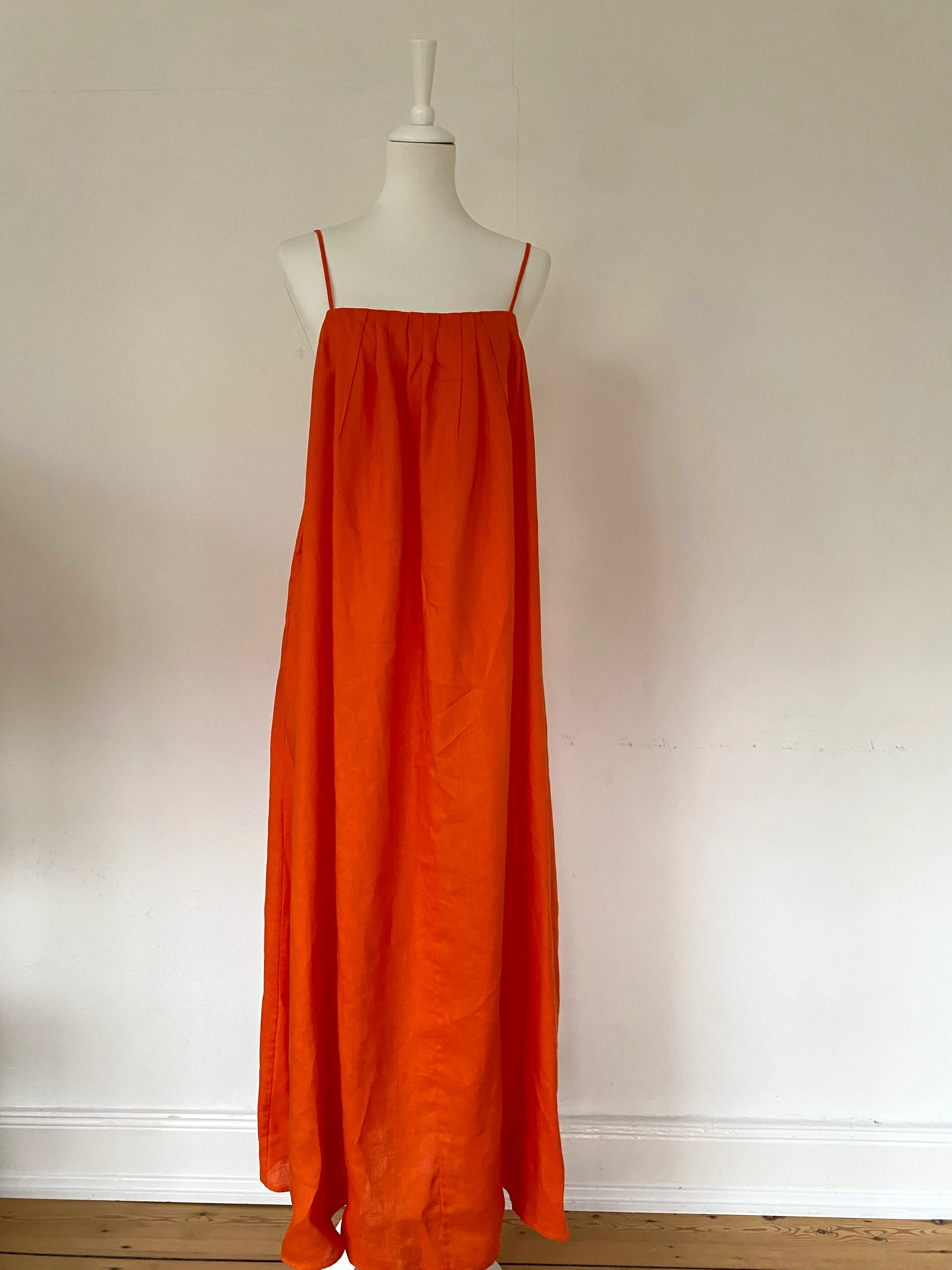 Cos Linen Dress Coral Size M 