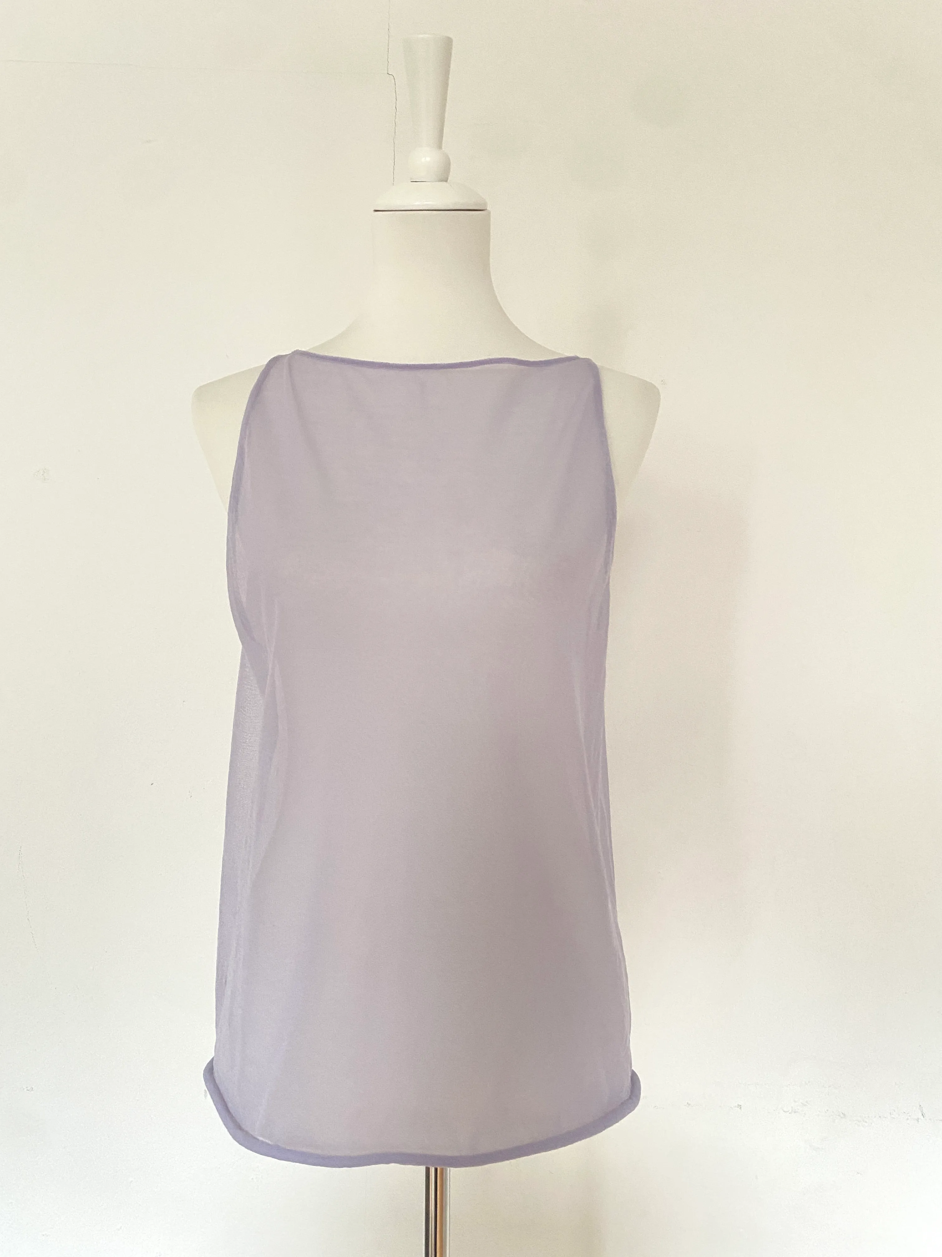 Liviana Conti Sheer Knit Top Purple – Size 36