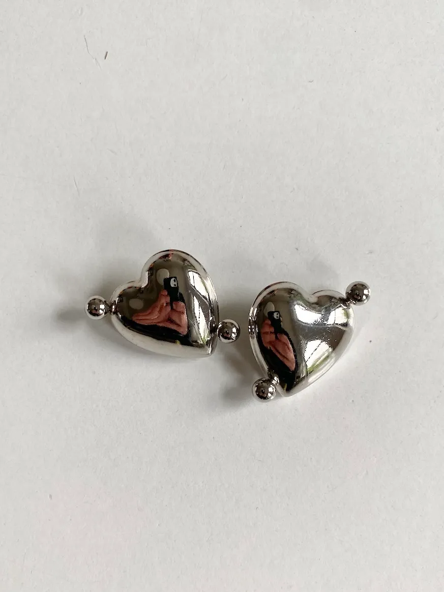 Justine Clenquet Stud Earrings Silver