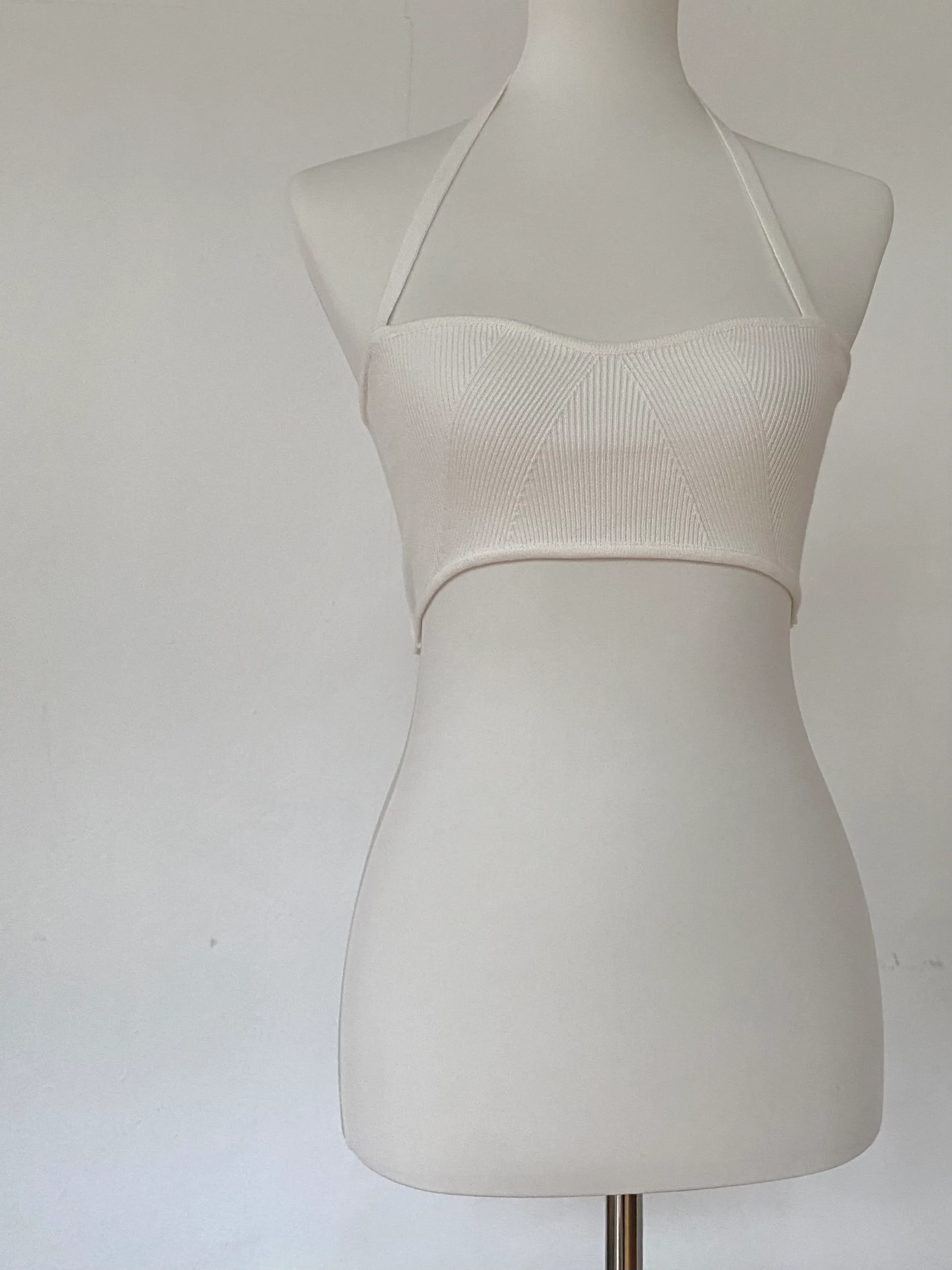 Vicolo Cropped Top White Size OS