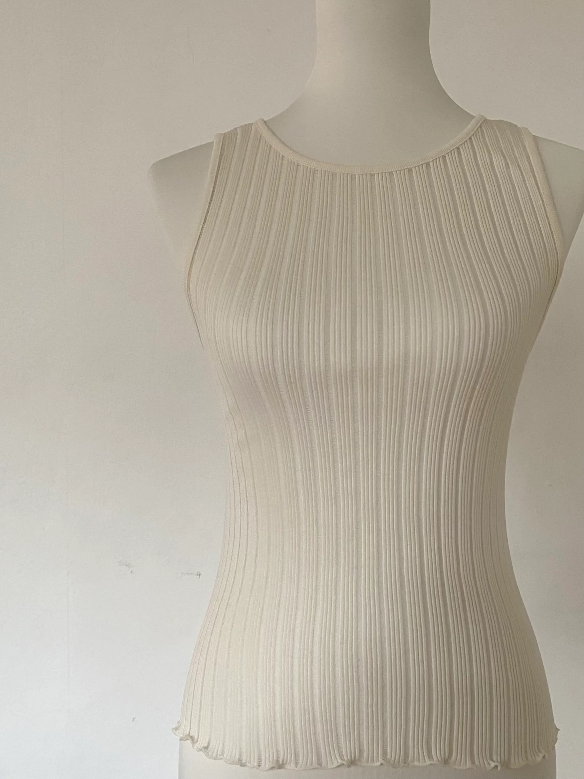 Mvb Rib Top White Size S