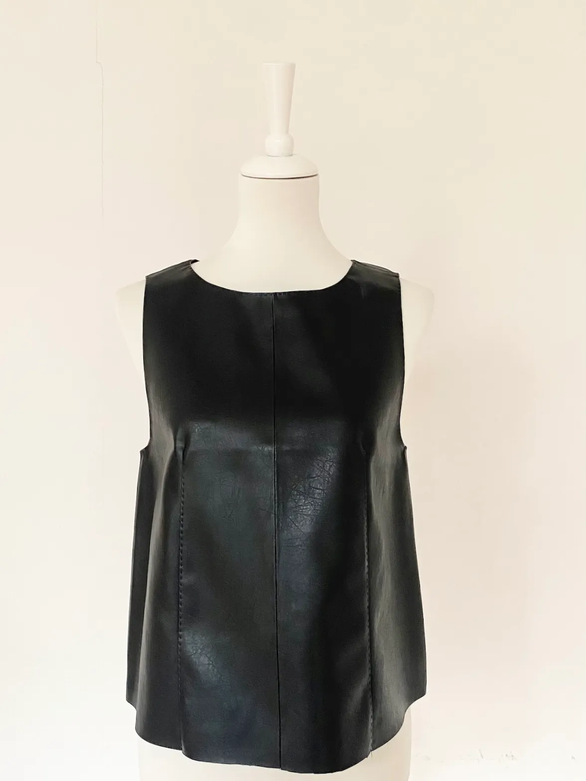 H&M Fake Leather Top — Size S
