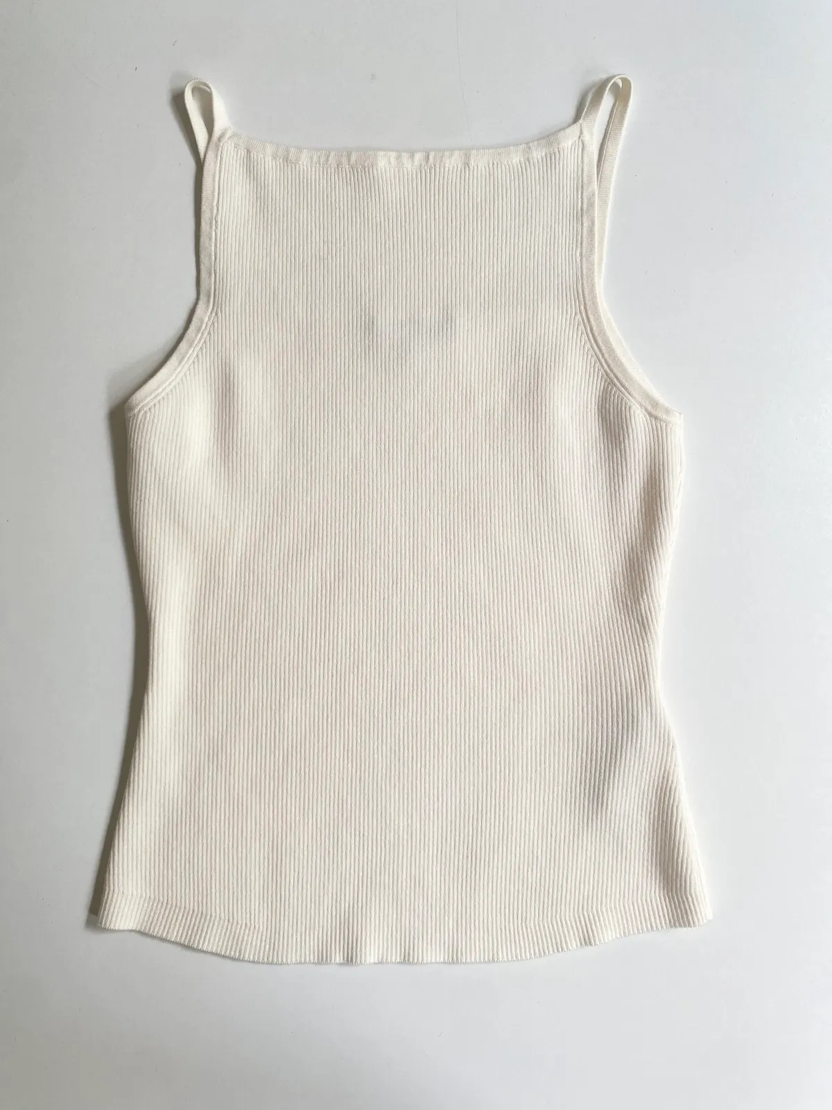 Maje Ribbed Knit Camisole Ivory – 36/FR 2