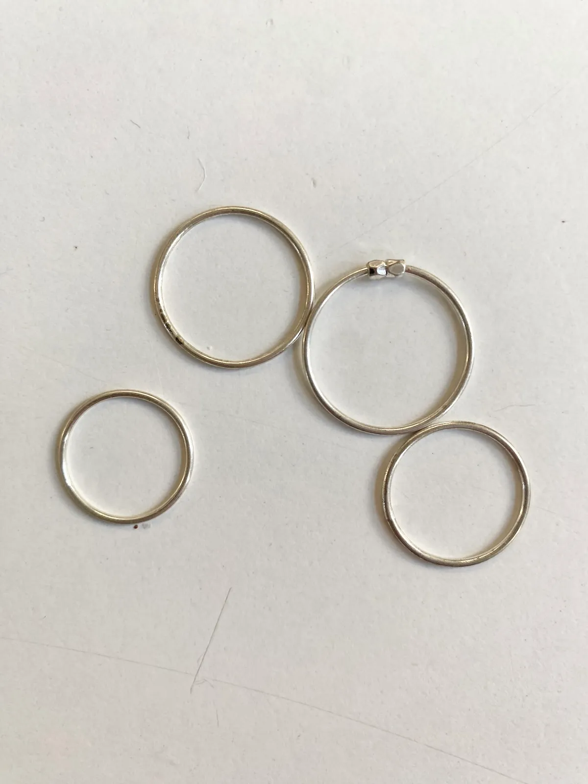 & Other stories Set Of Thin Rings Silver