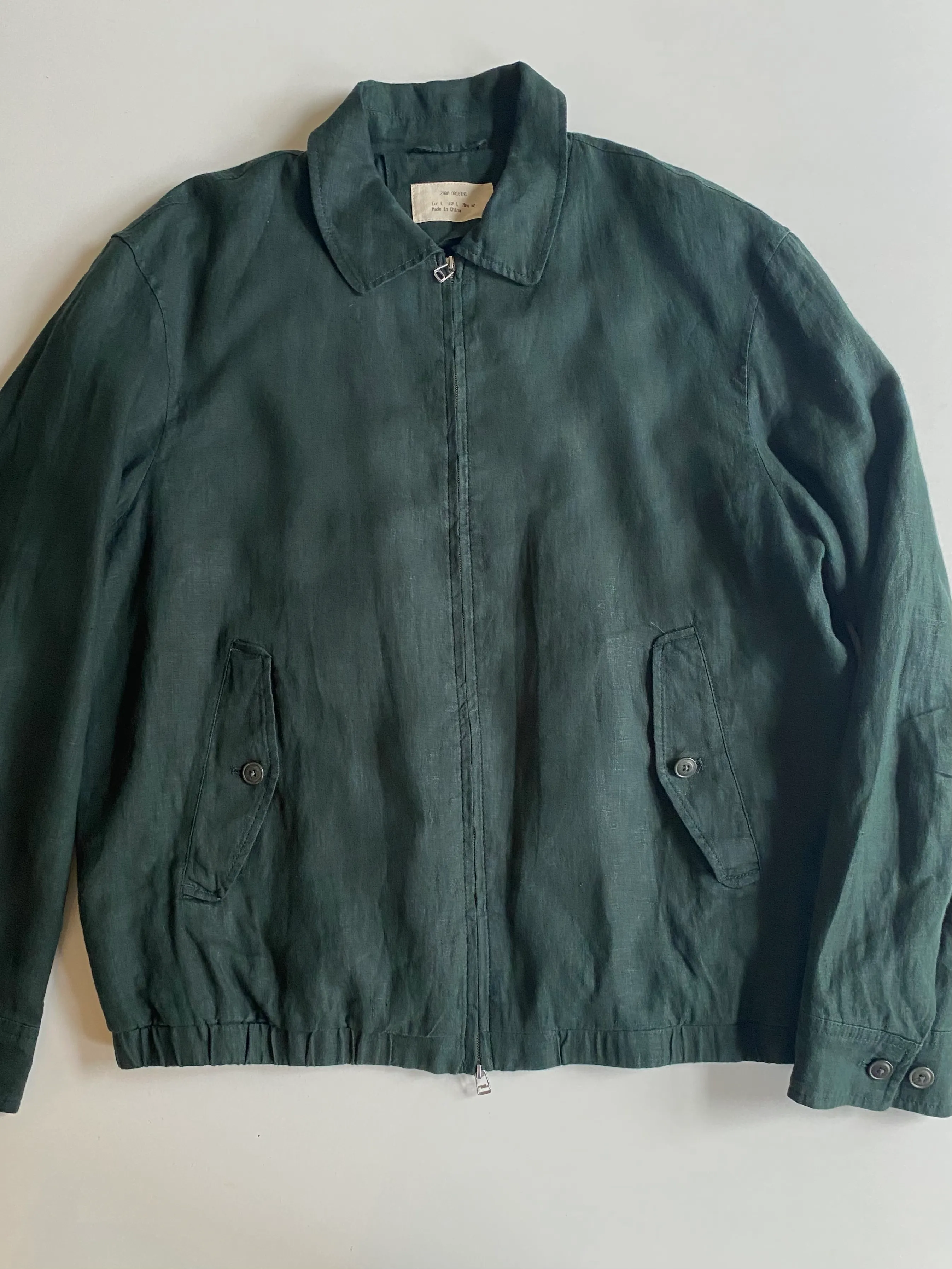 Zara Linen Blend Jacket Size L
