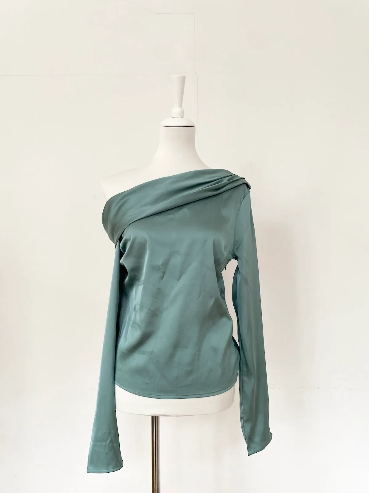 Na-kd One Shoulder Shirt Teal — EUR 36