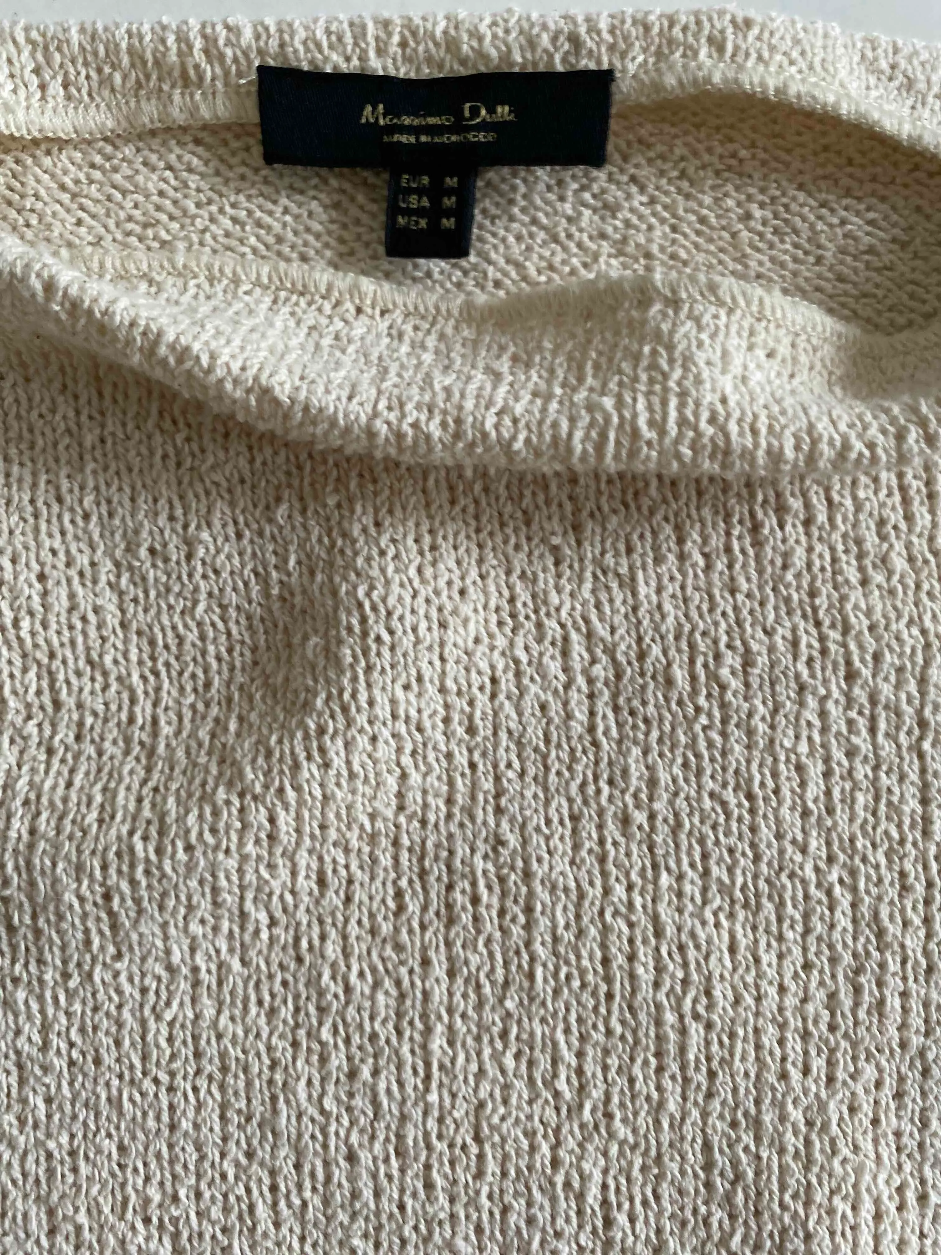 Massimo Dutti Knit Top Cream Size M