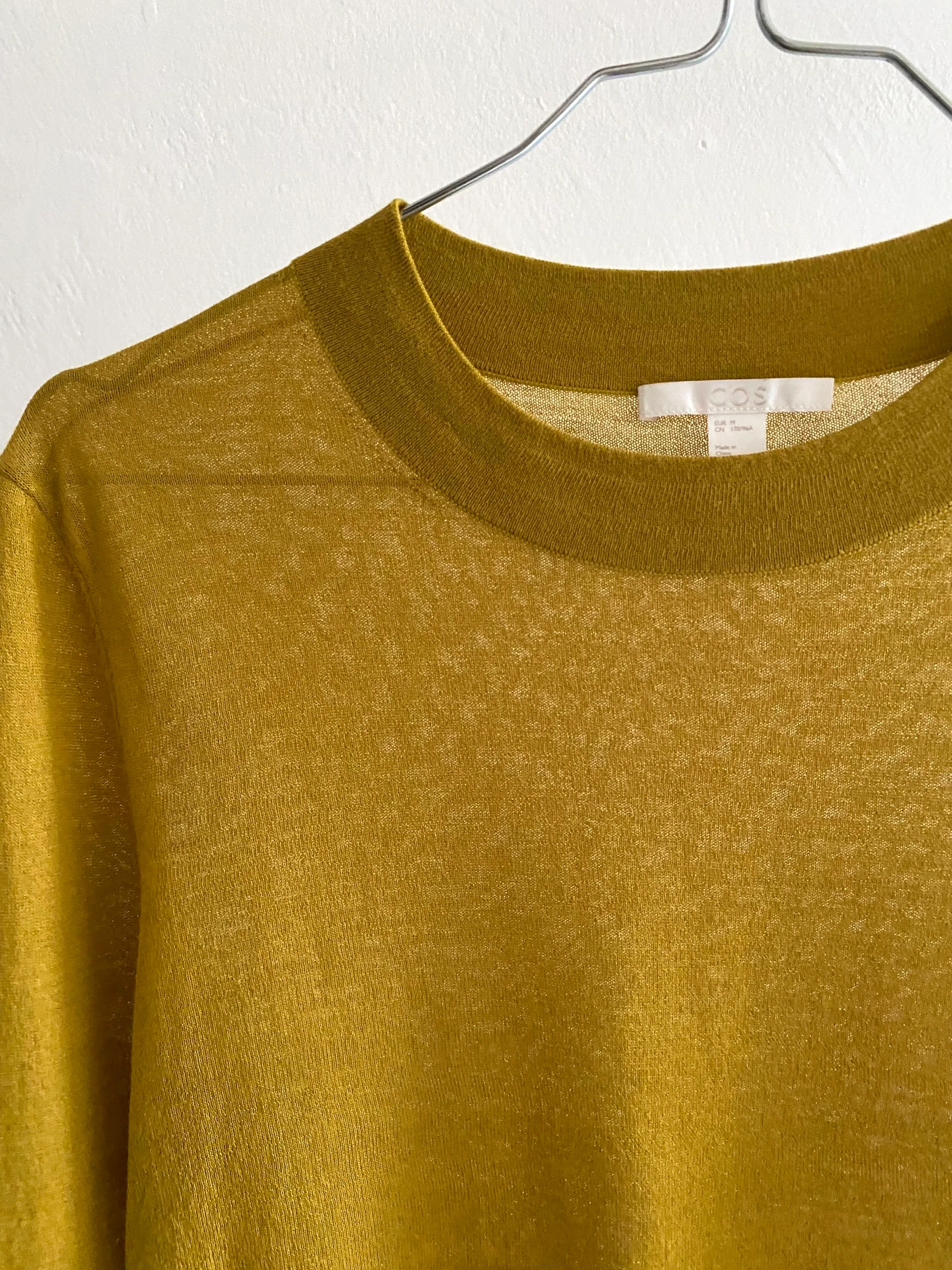 Cos Pullover Yellow Size M 