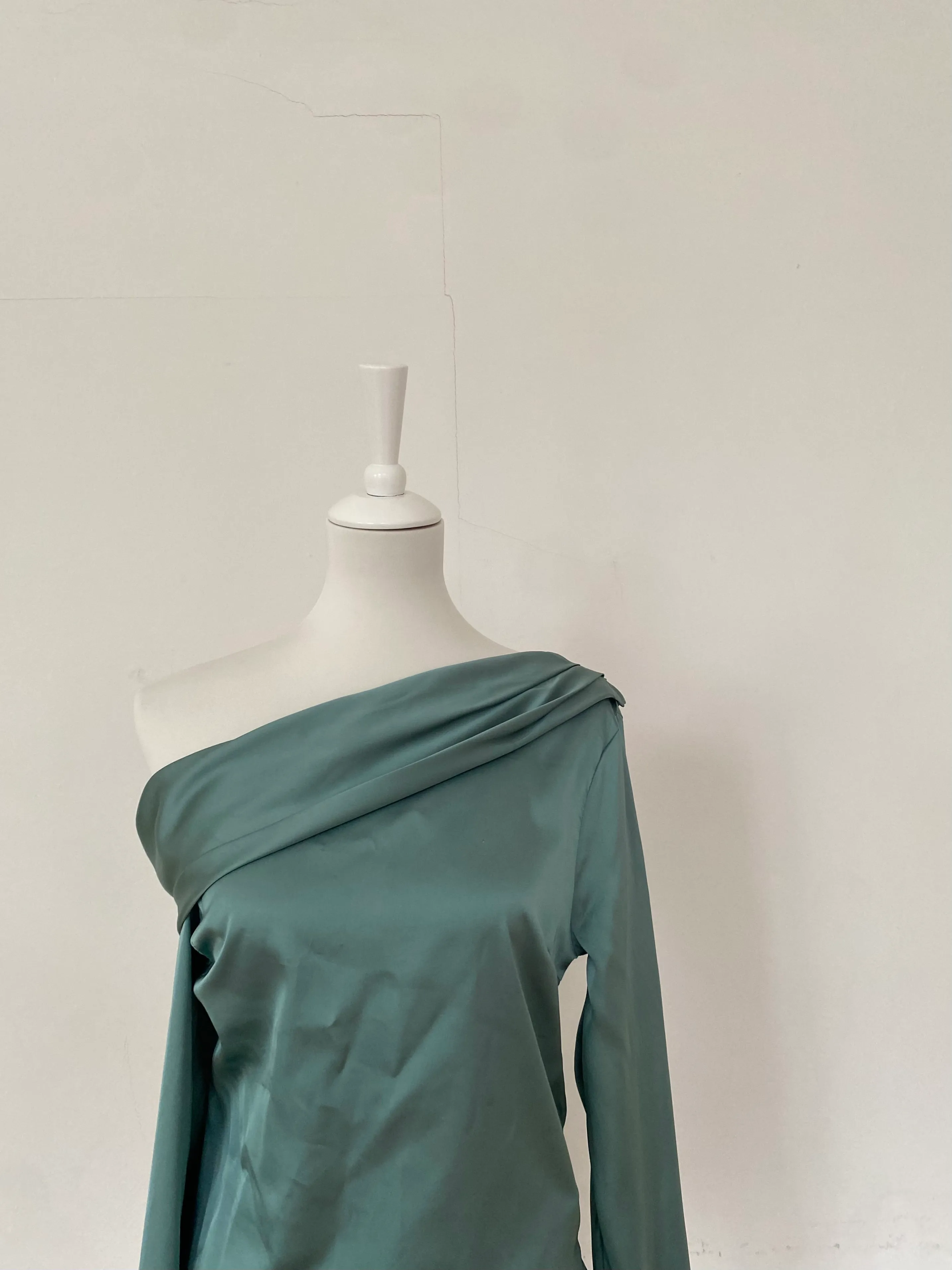 Na-kd One Shoulder Shirt Teal EUR 36