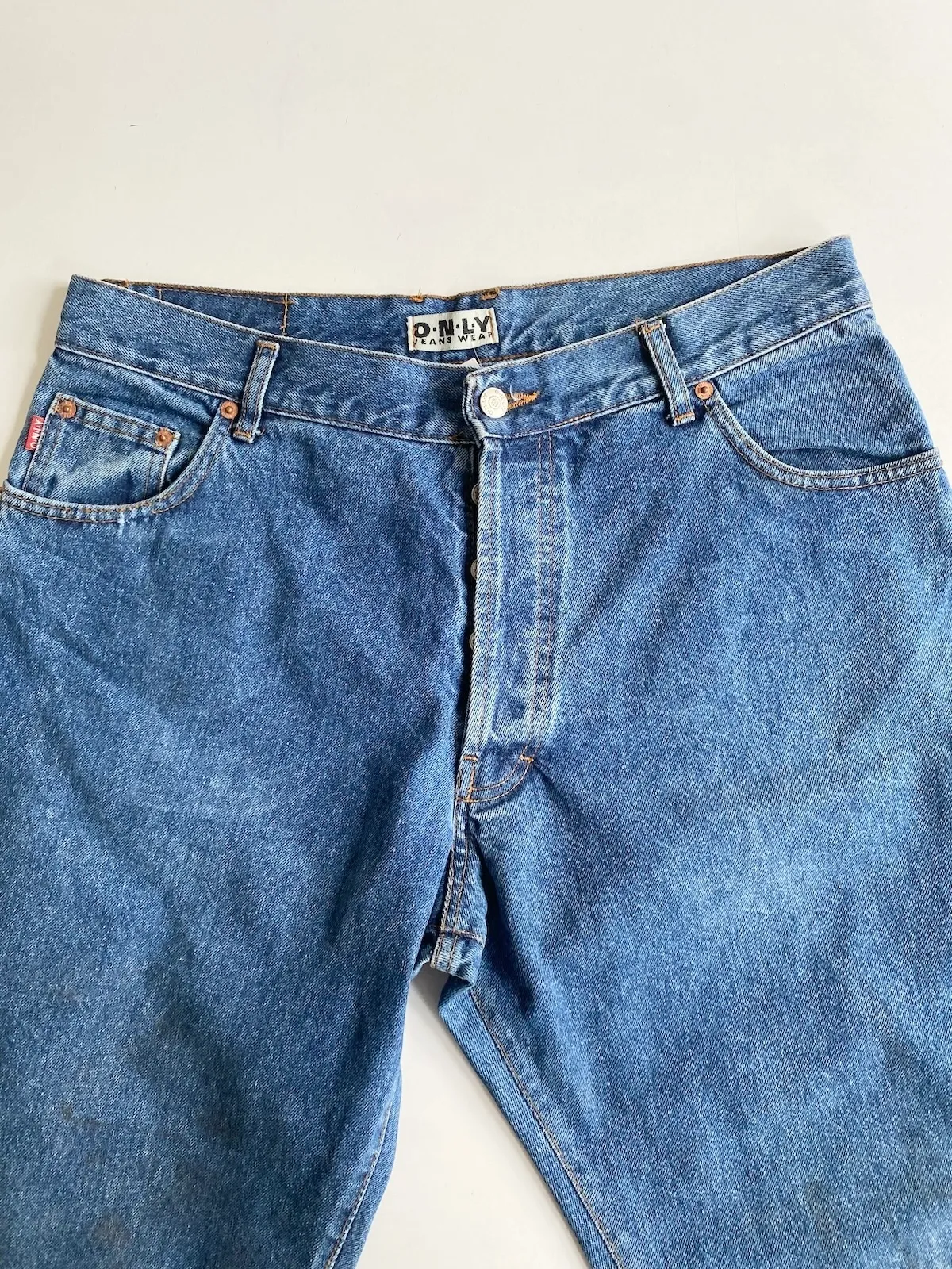 ONLY Vintage Straight Denim Blue — Size 36/32