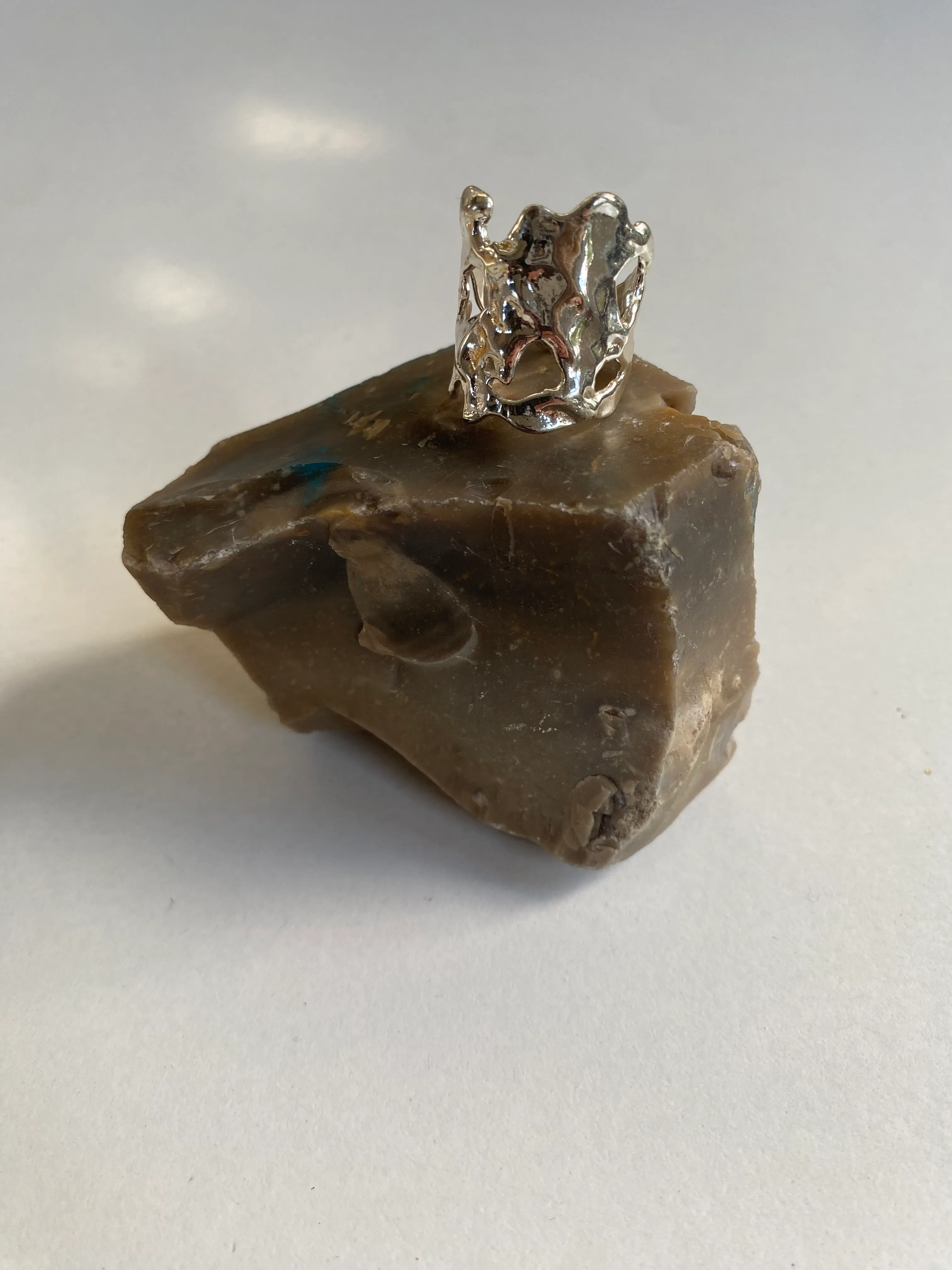 Pilgrim Sculptural Ring Silver 