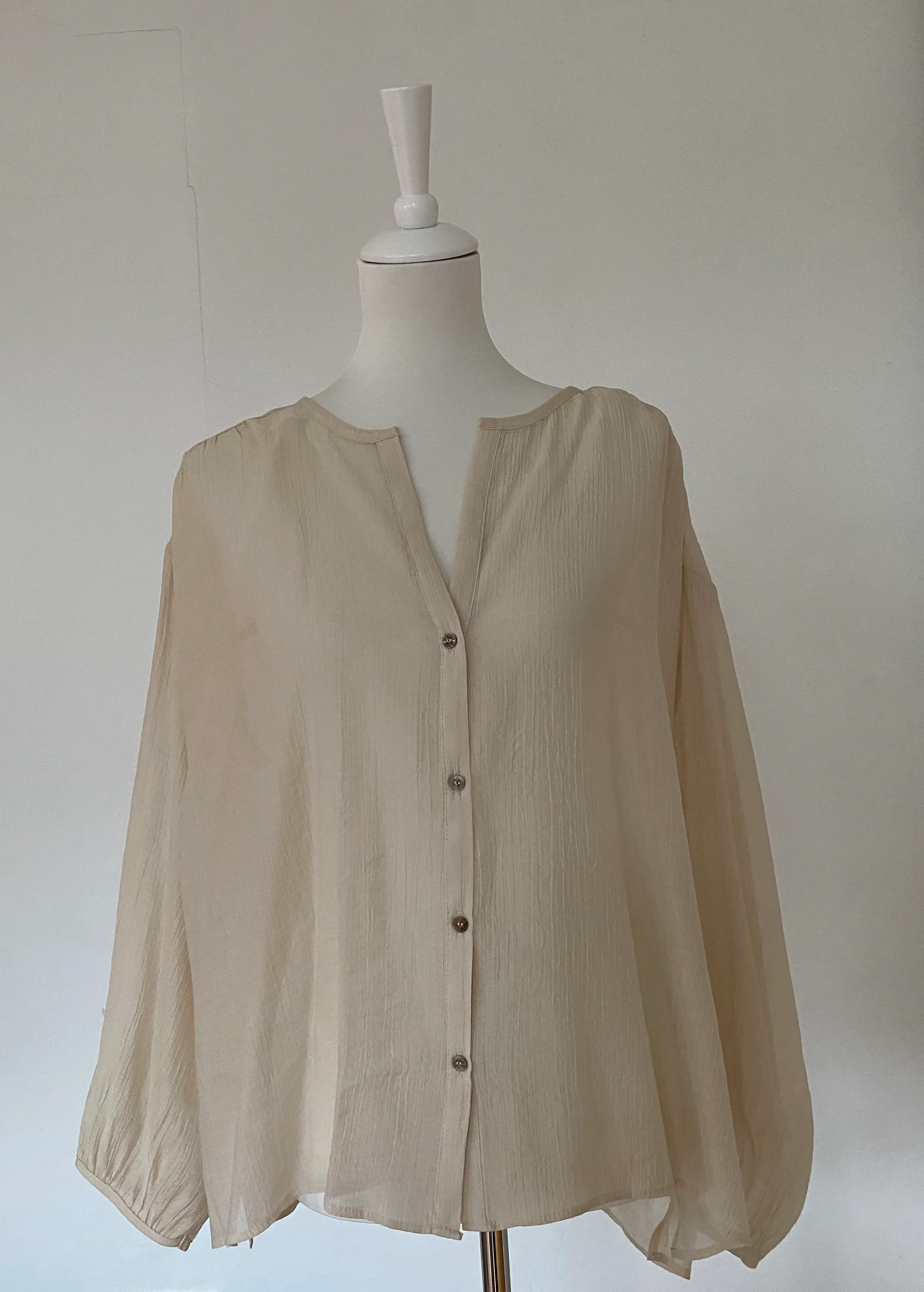 Zara Shirt Cream Size L