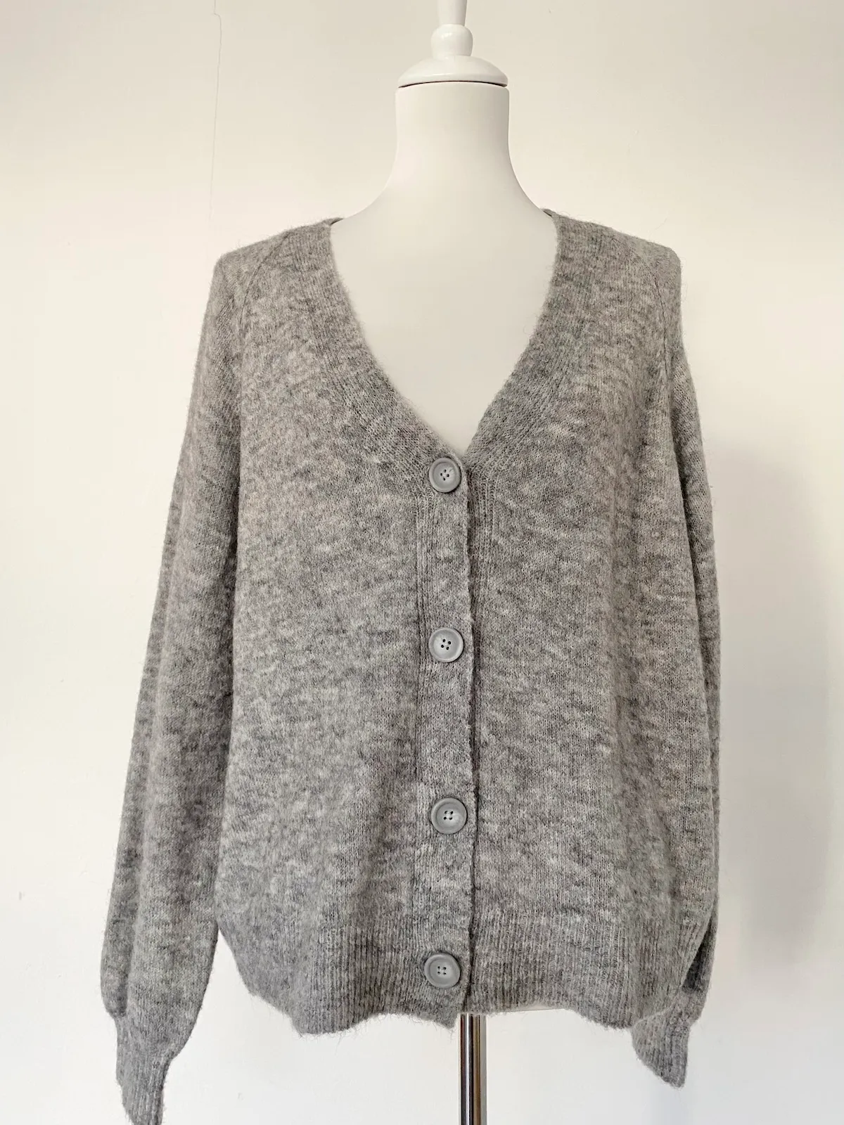 ICHI Knit Cardigan Dark Grey — Size L