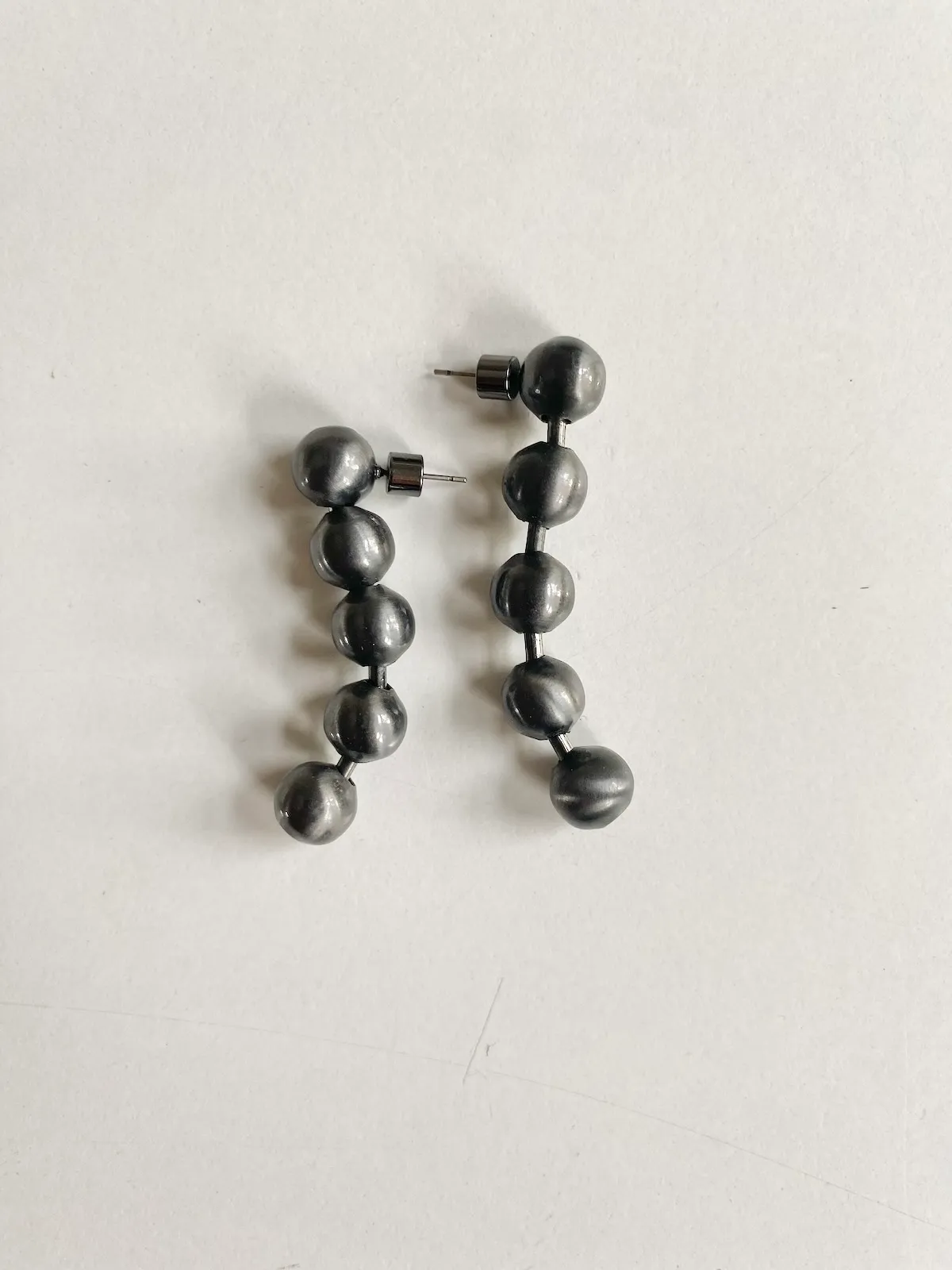 Adolfo Domínguez Drop Earrings — Gunmetal