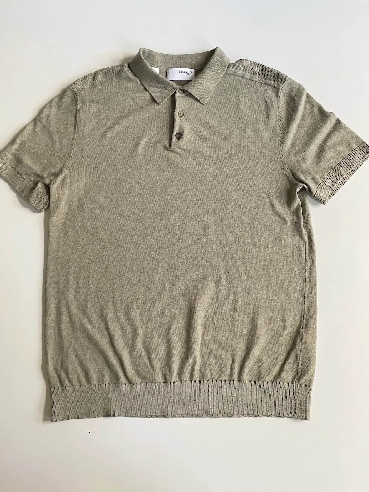 Selected Knitted Polo — Size L 