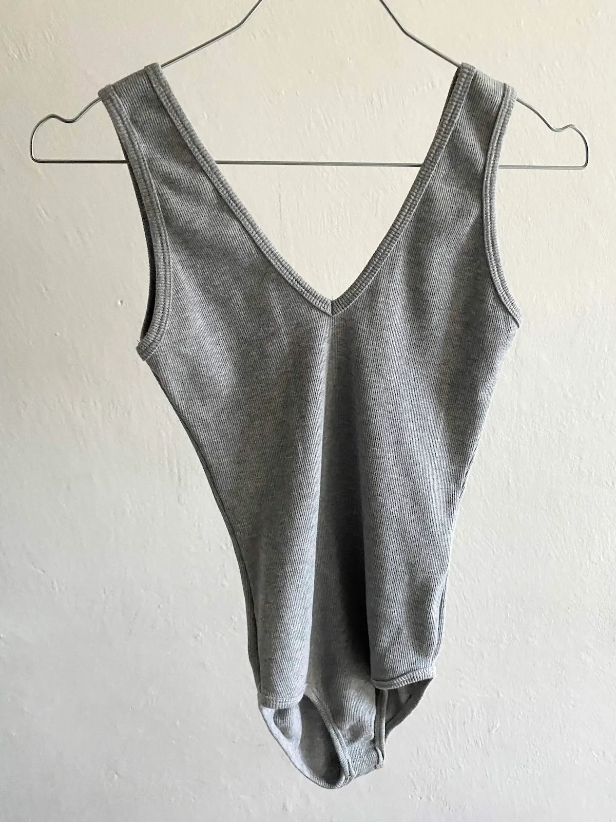 Asos Rib Bodysuit Grey — Size S