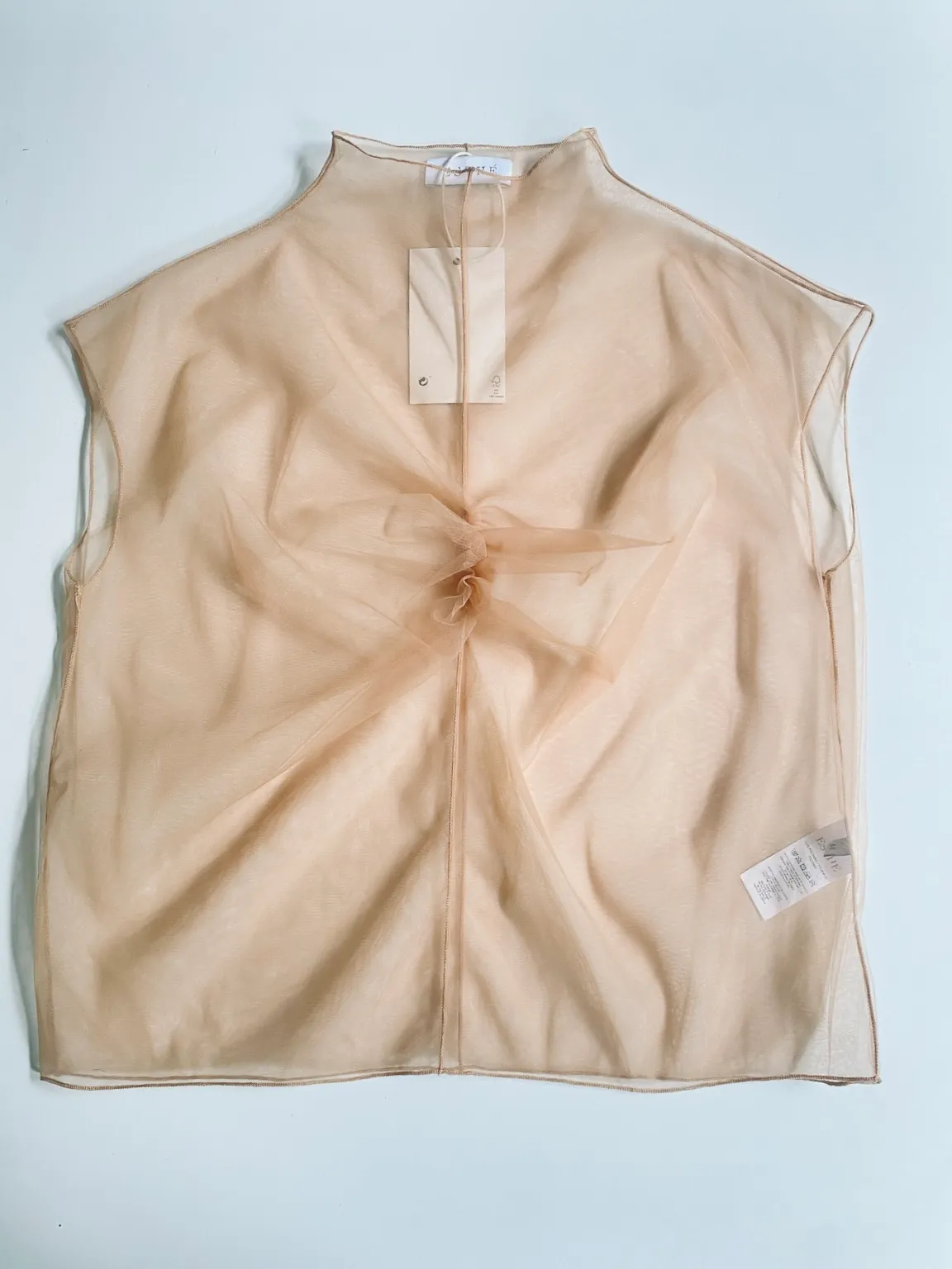 Esthé Clothing Sheer Mesh Top Nude – Size M