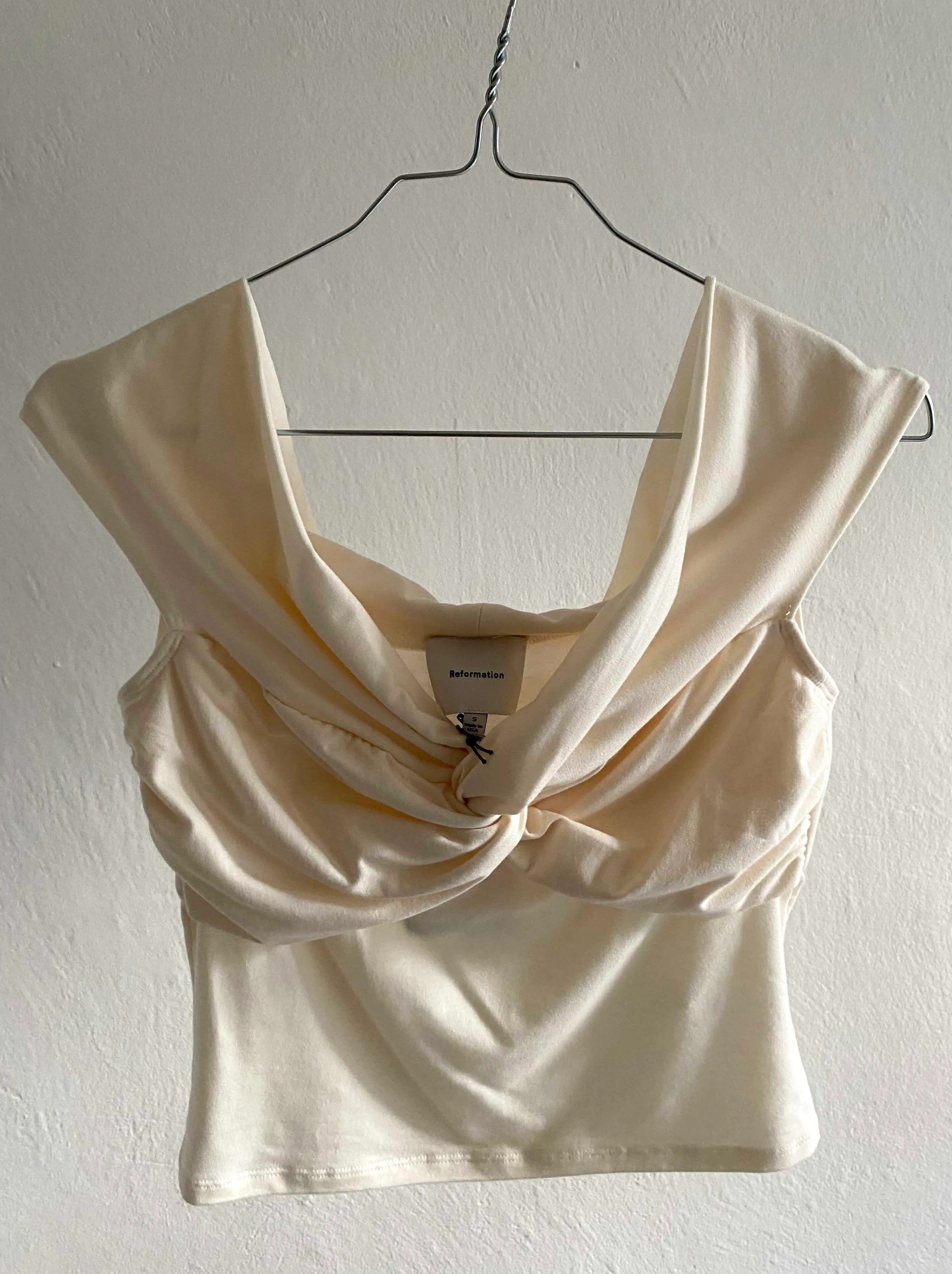Reformation Top Cream Size S