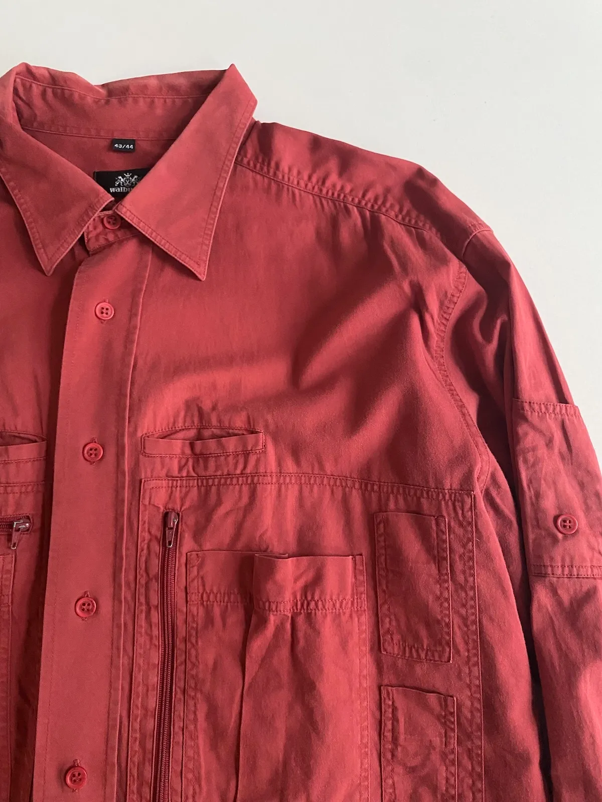 No Name Utility Shirt Red — Size 43/44
