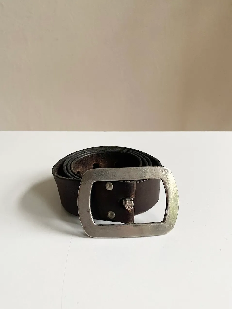 No Name Leather Belt Brown