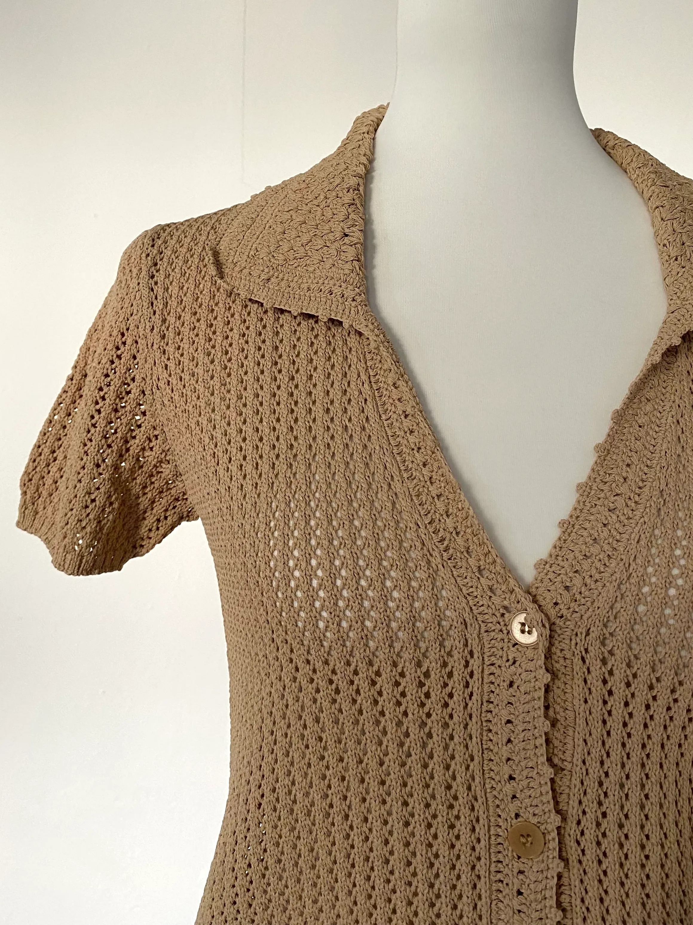 Sandro Knit Shirt camel FR 2