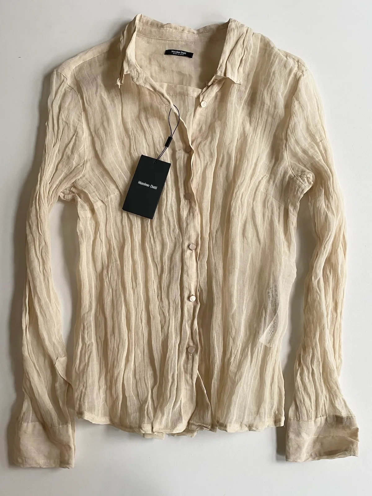 Massimo Dutti Crinkled Shirt — Size M