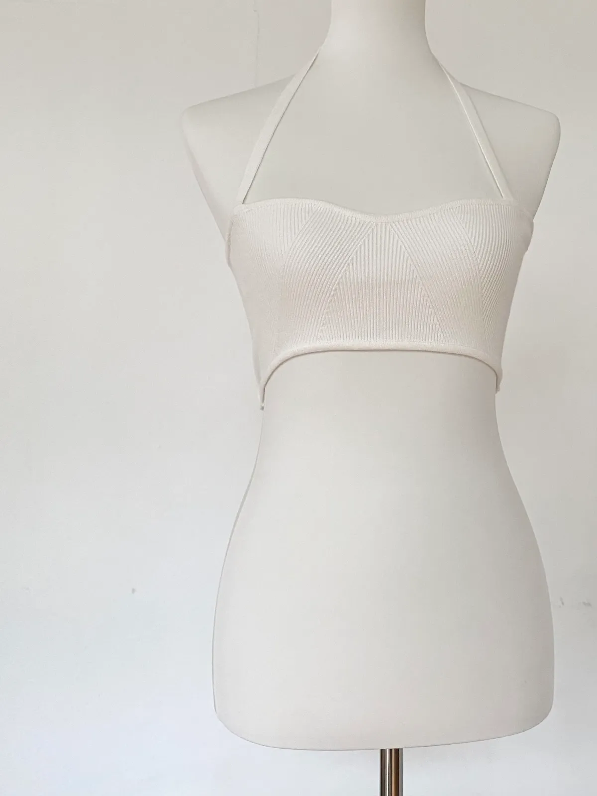 Vicolo Cropped Top White — Size OS