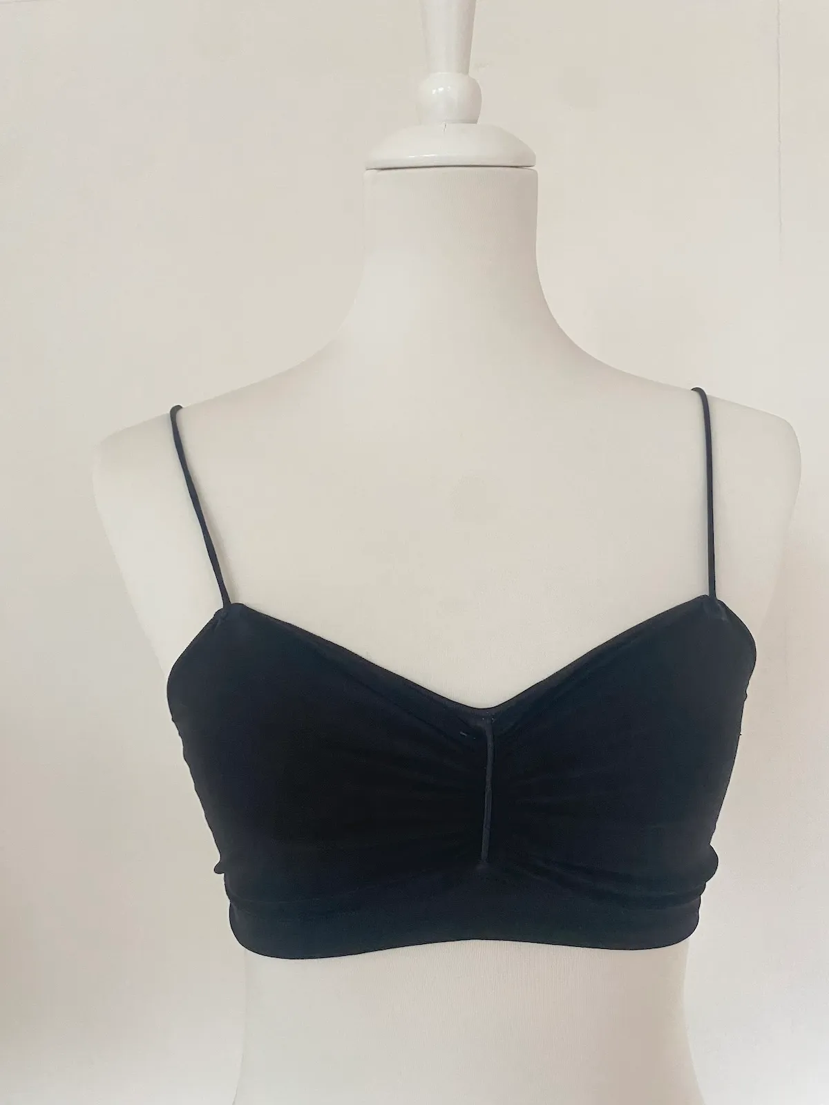 Zara Seamless Bralette Black  —  Size XS|S