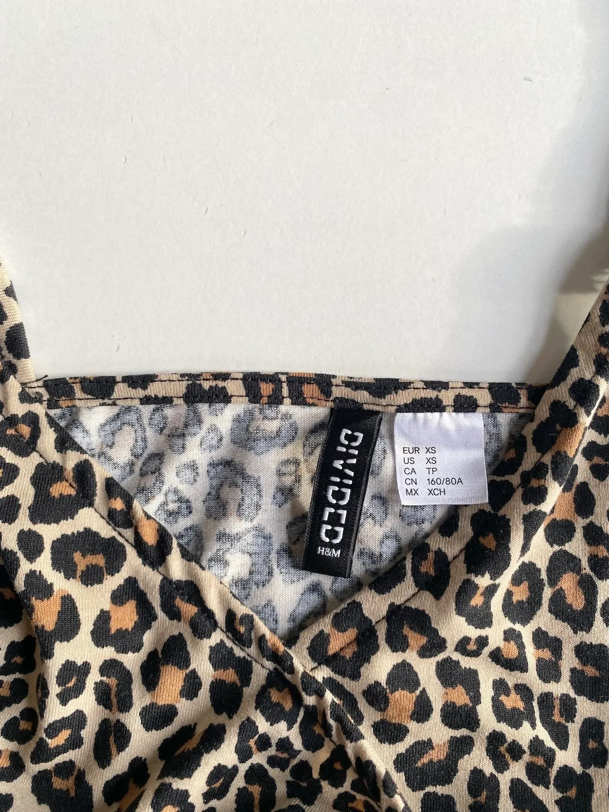 H&M Leopard Cropped Top — Size XS