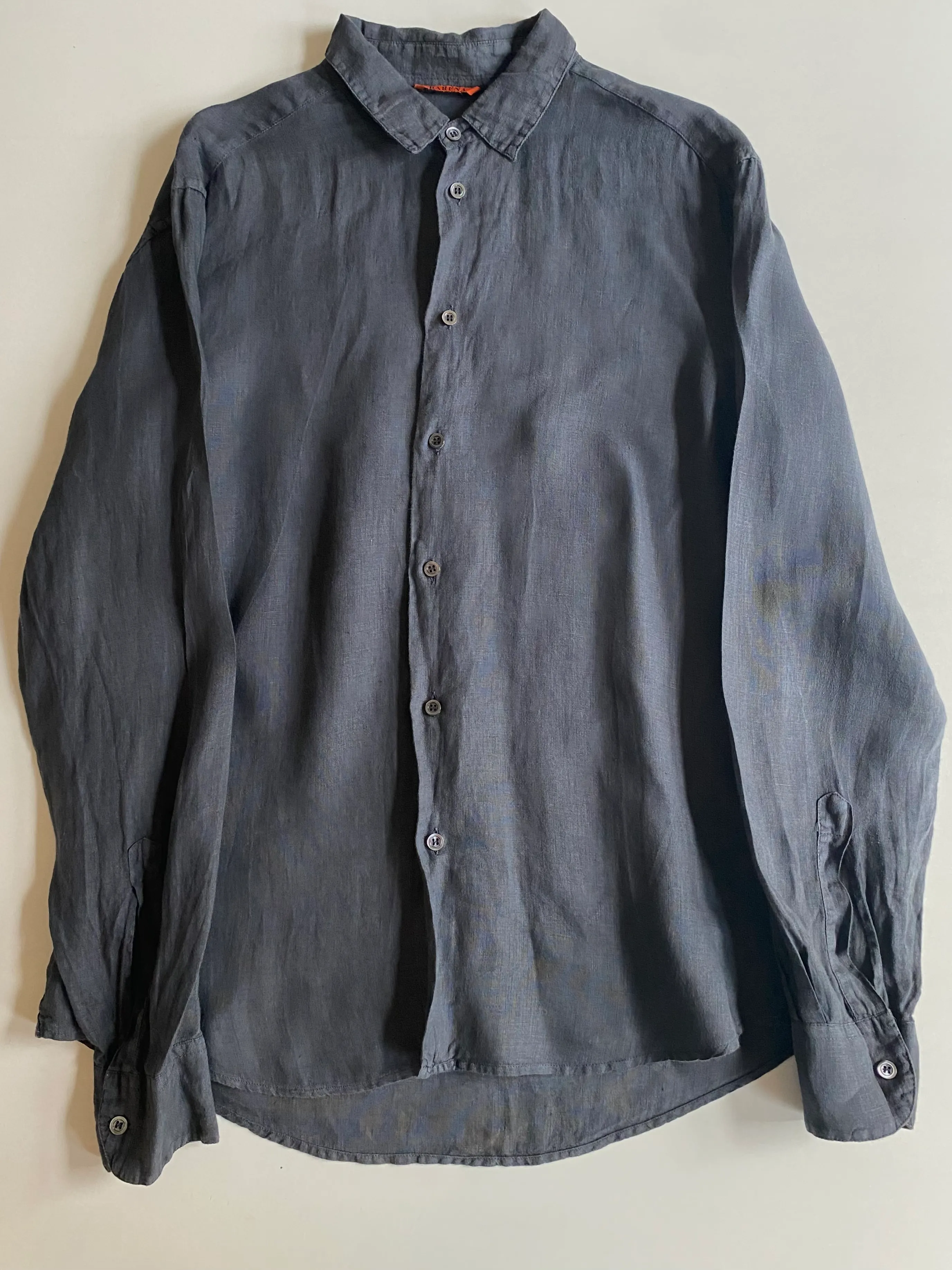 Barena Linen Shirt Navy IT 48