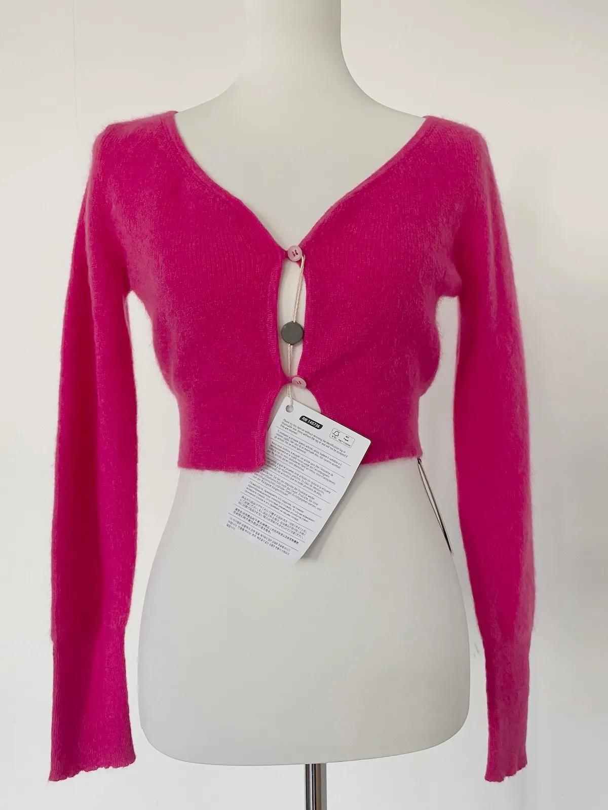 Jaquemus Cardigan Fuchsia — Size M