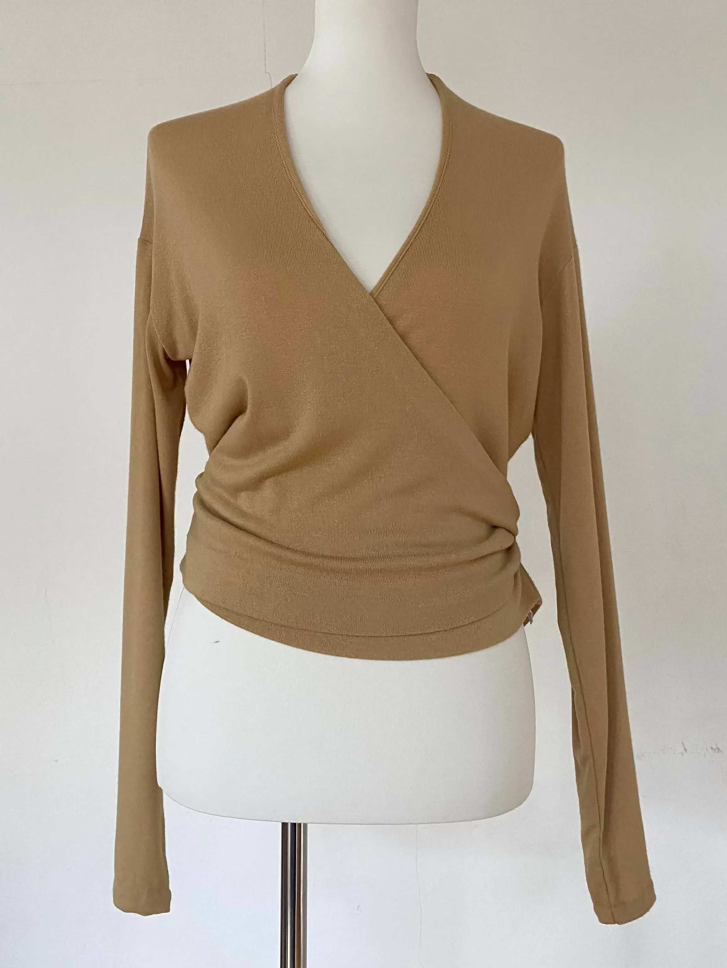 Vince Wrap Cardigan Beige Size M