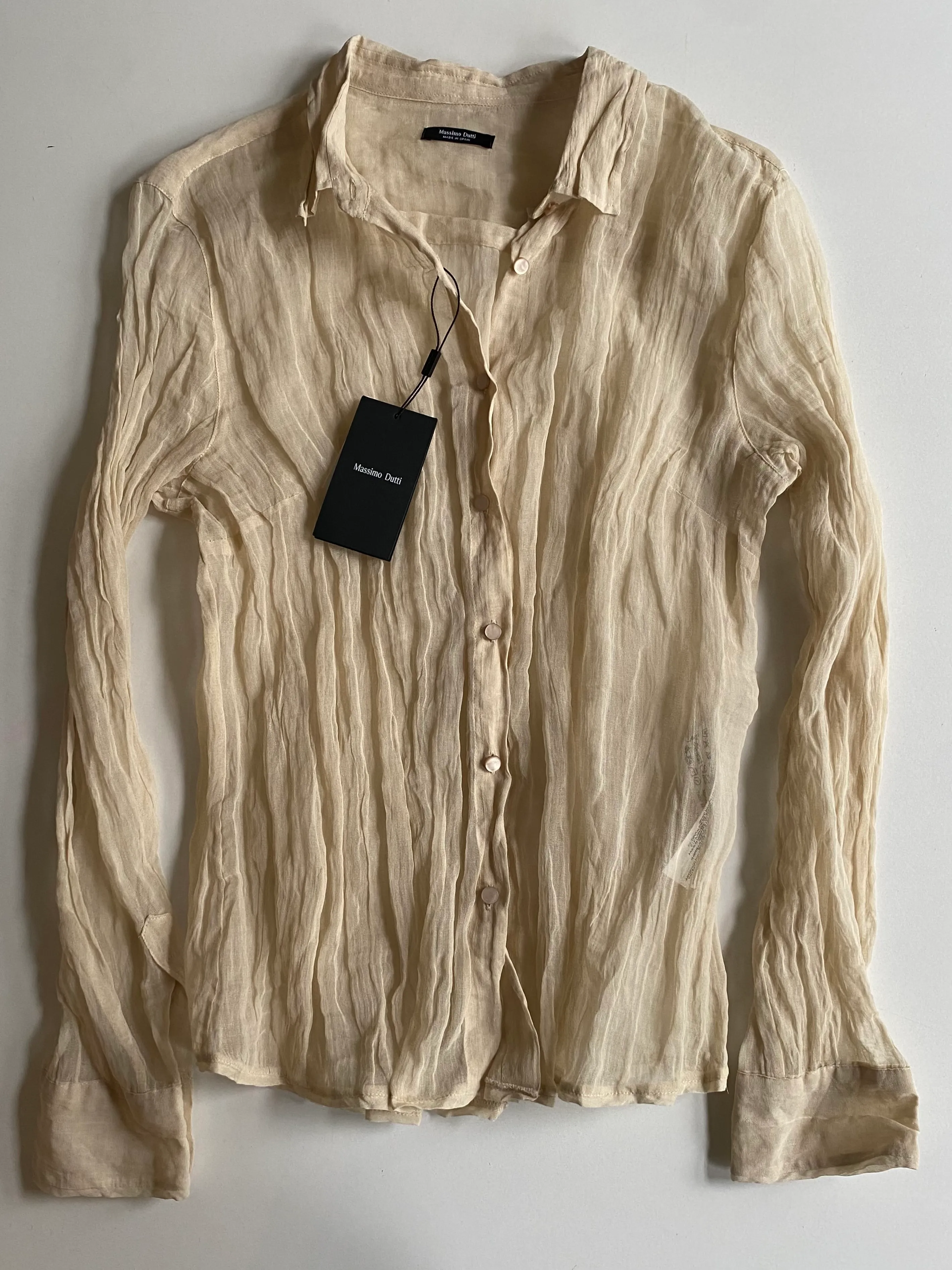 Massimo Dutti Crinkled Shirt Size M