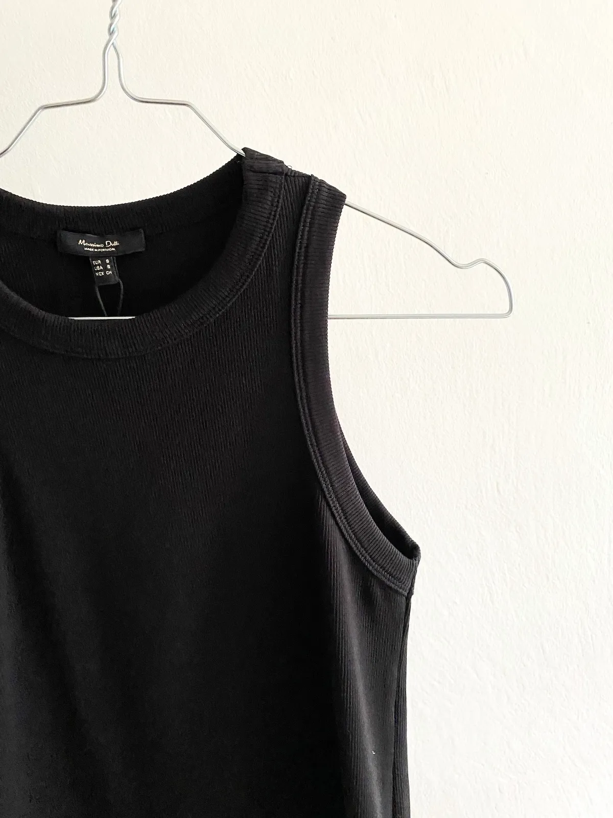 Massimo Dutti Rib Top black — Size S