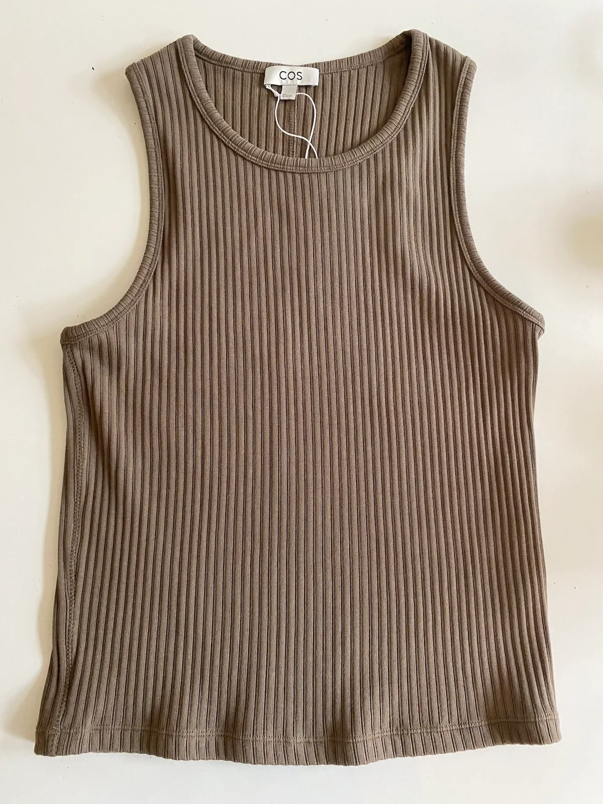 COS Rib Top Brown — Size L