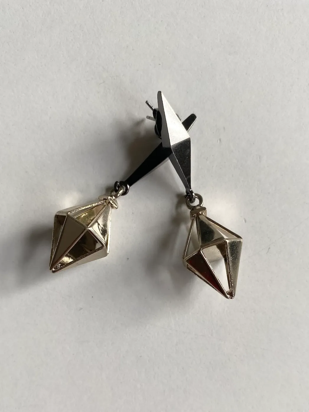 COS Geometric Earrings Gold / SIlver