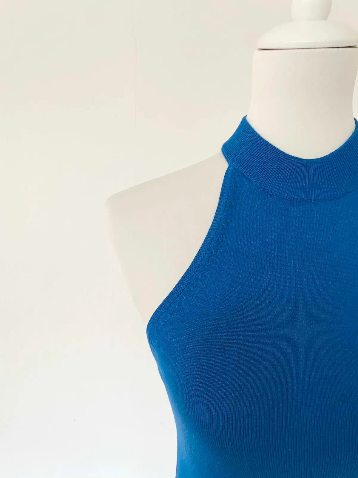 Mango Knit Top Blue — Size S