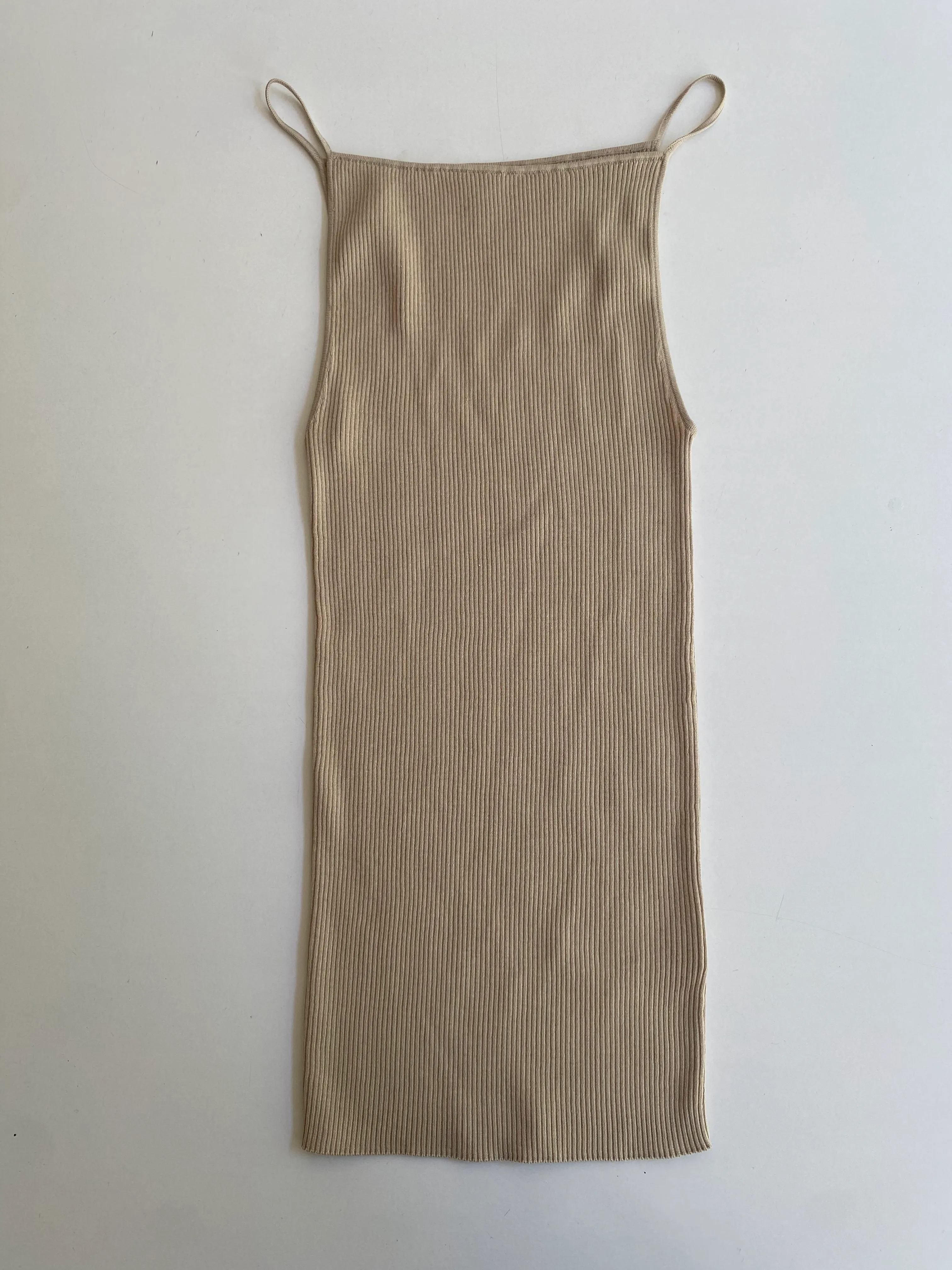 Arket Ribbed Knit Cami Top Sand Size S