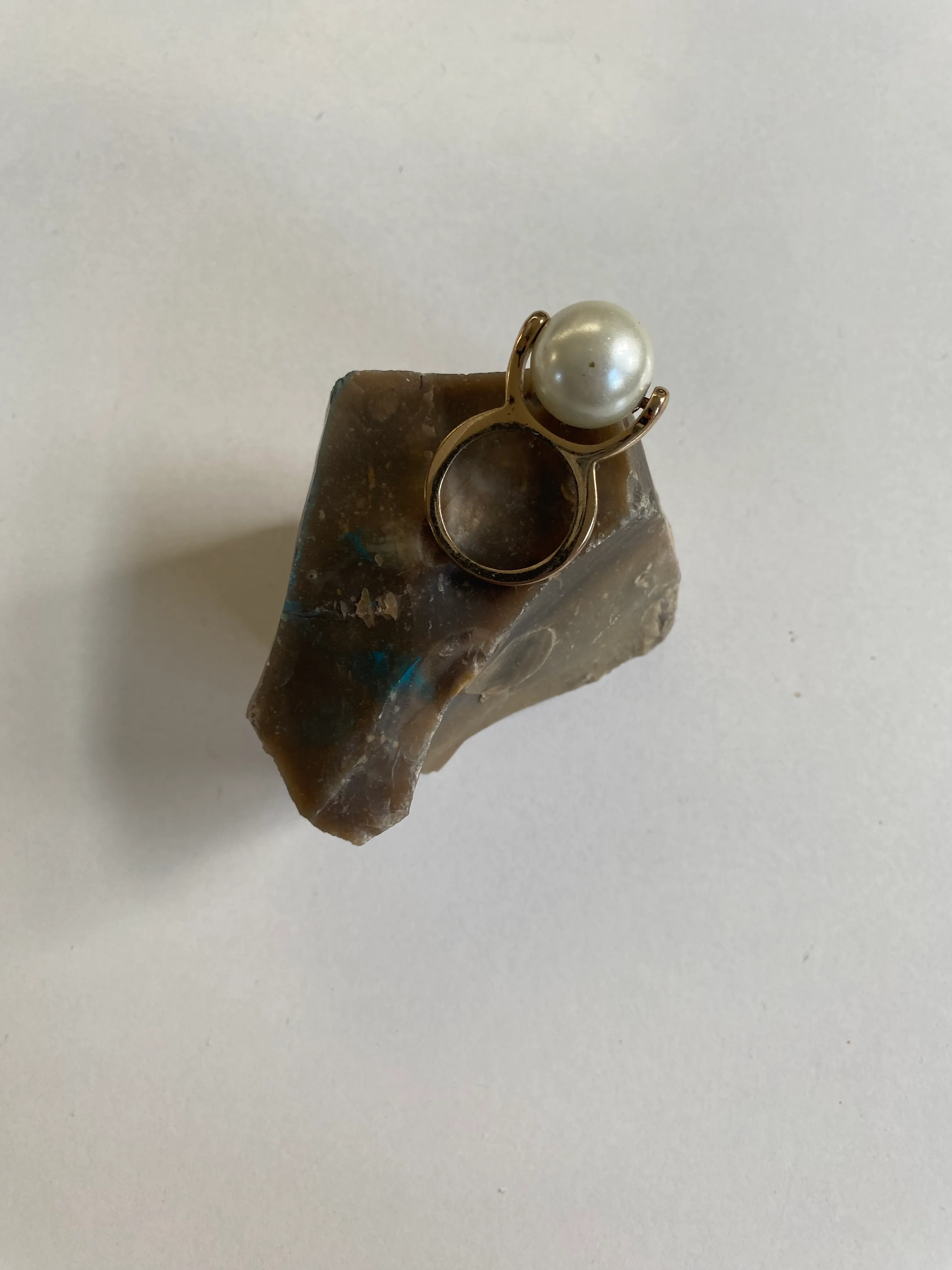 Asos Statement Ring Pearl